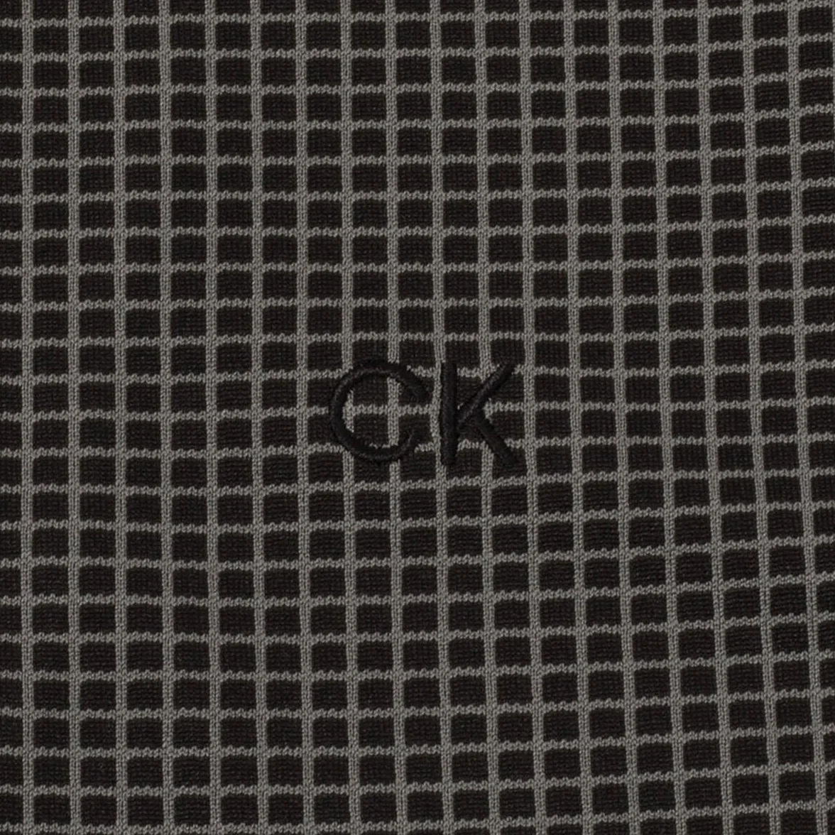 Calvin Klein Meska Micro Grid Half Zip Mid Layer