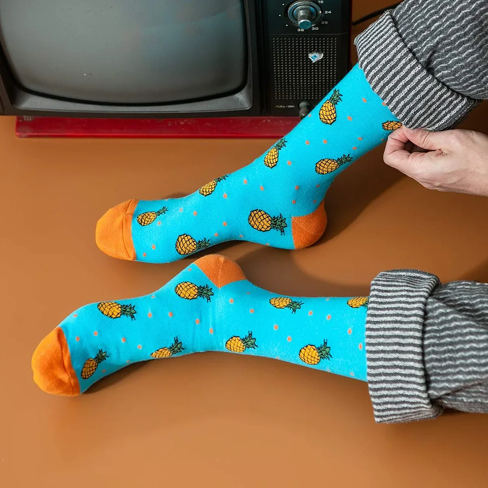 Zabawne męskie skarpety szalone skarpety dla mężczyzn kreatywne kolorowe skarpetki szalona nowość Funky Cool