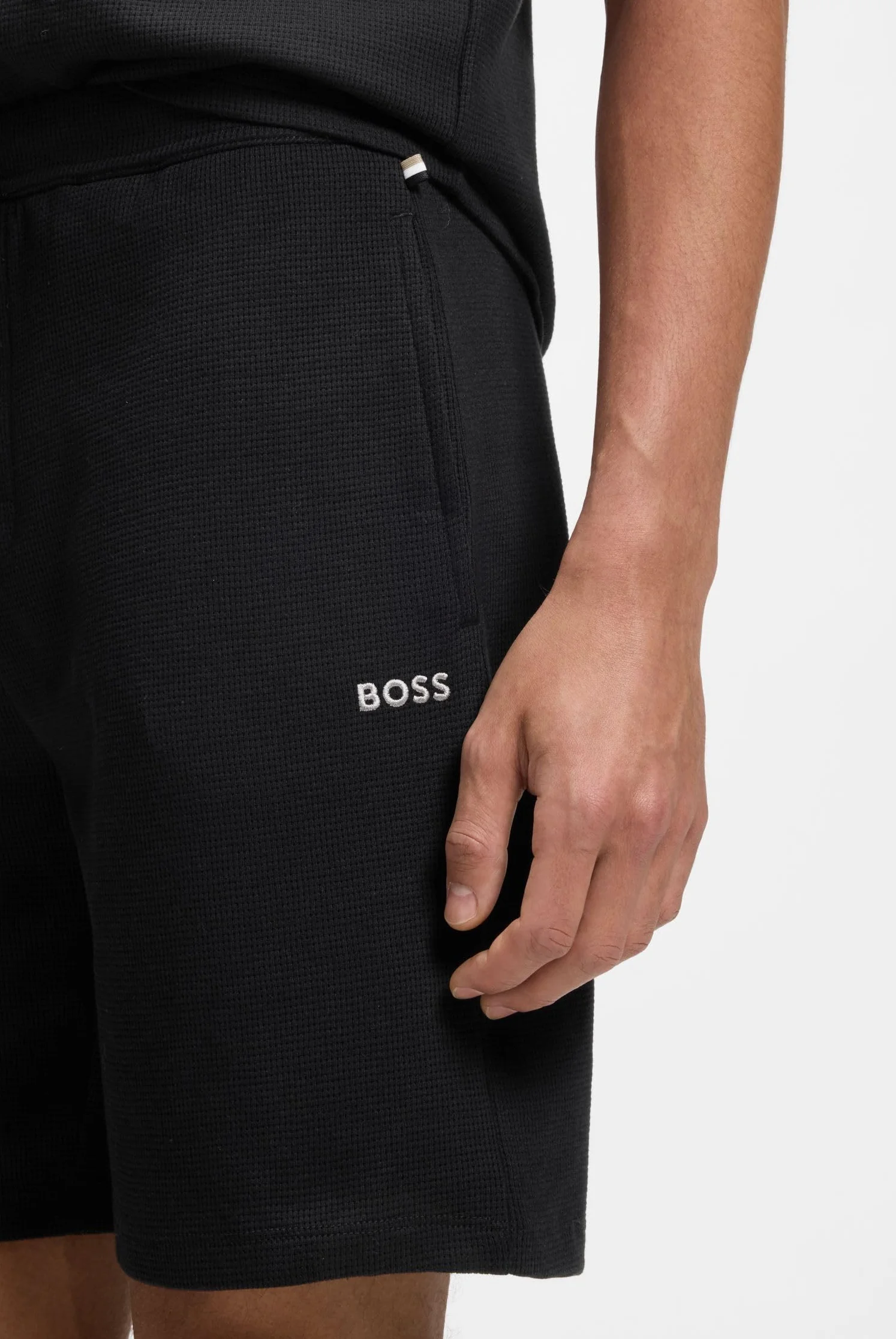 BOSS Waffle Shorts 10269584 01 - Piżama, szorty Mężczyźni