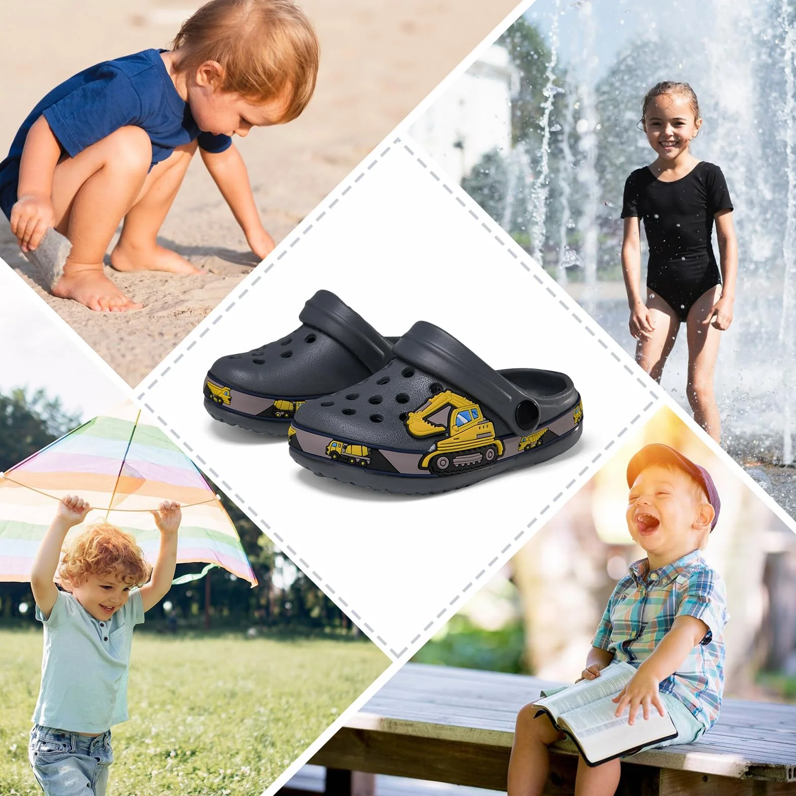 Chodaki dziecięce oddychające sandały plażowe śliczne antypoślizgowe letnie buty letnie klapki ogród mules