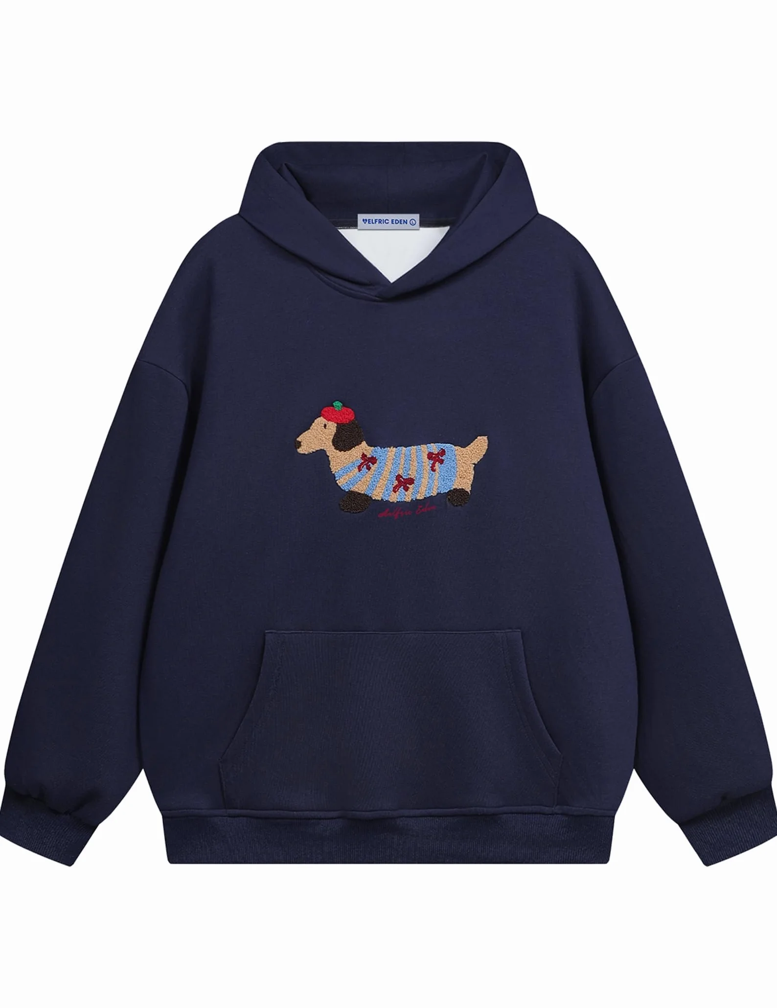 Aelfric Eden Cartoon Dog Hoodie męska bluza z kapturem oversized bluza z długim rękawem Y2K Hoody z kapturem Basic Vintage Hooded ze wzorem, uniseks, sportowa odzież uliczna