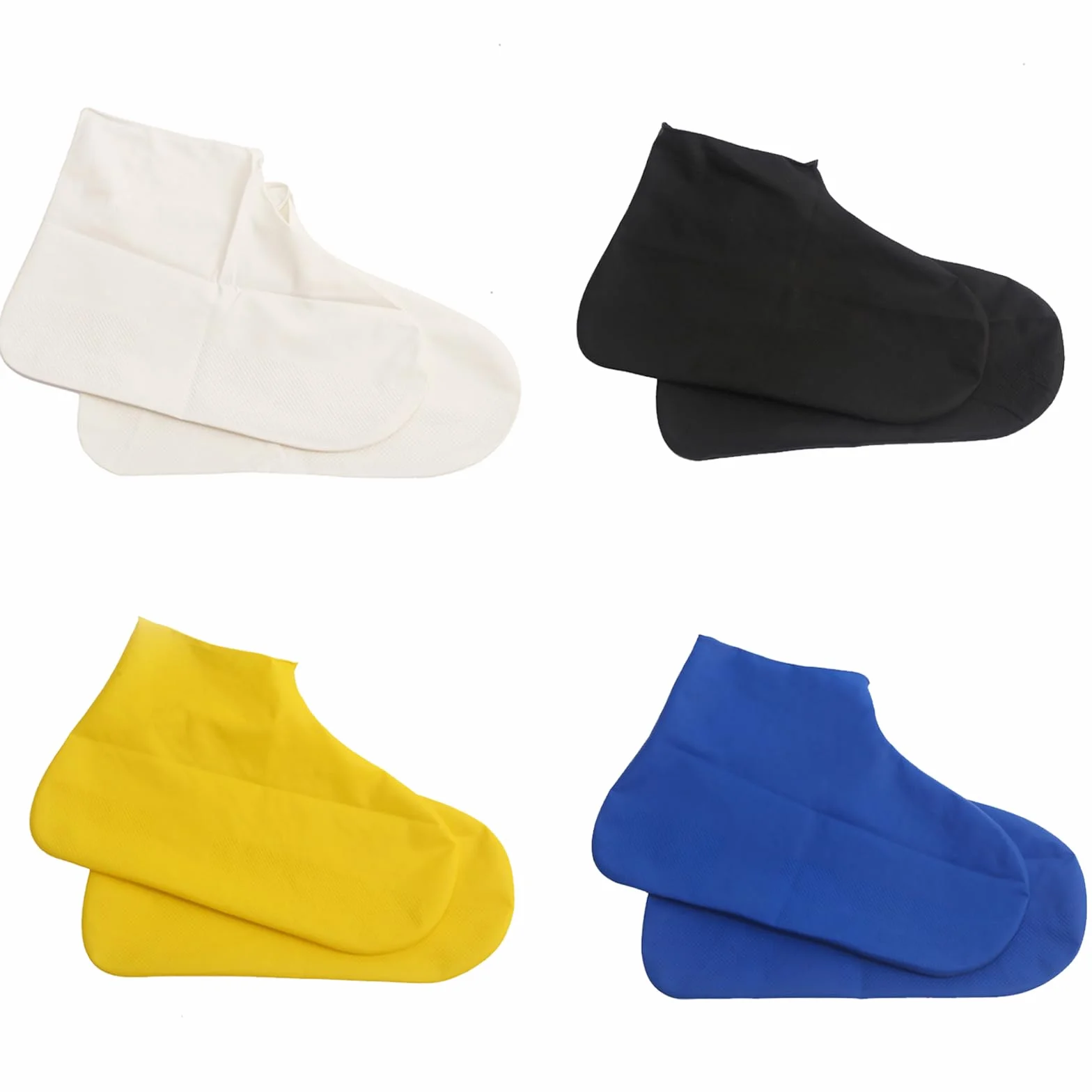 4 pary pokrowców na buty, wodoodporne, silikonowe ochraniacze przeciwdeszczowe, buty wielokrotnego użytku, antypoślizgowe, deszczowe, na deszcz, śnieg, plażę, błotniste ulice, wielokolorowa, m