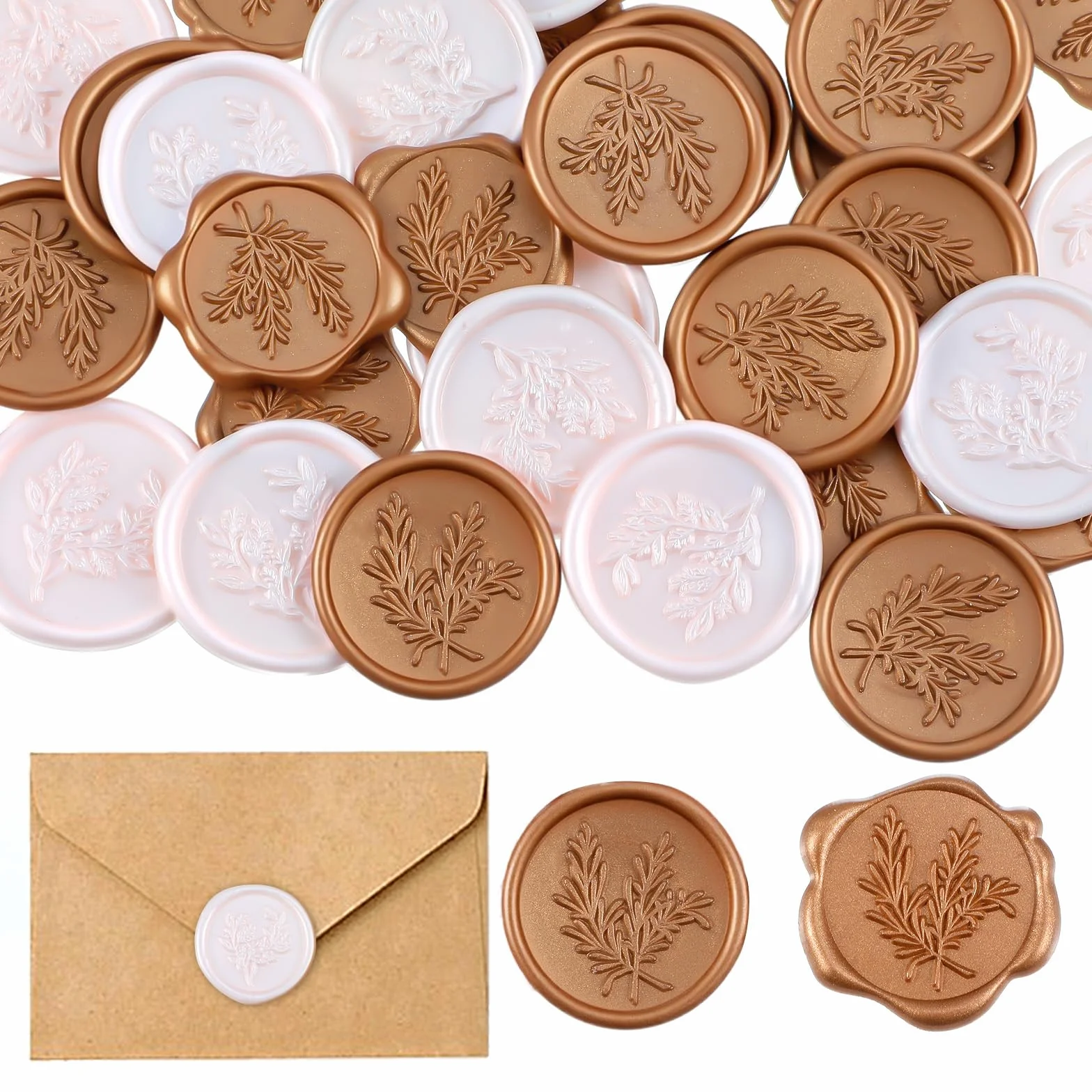 Oruola 48 sztuk pieczęci woskowych, samoprzylepnych, złotych pieczęci listowych, na zaproszenia, koperty, urodziny, prezent, zaproszenia ślubne, imprezy