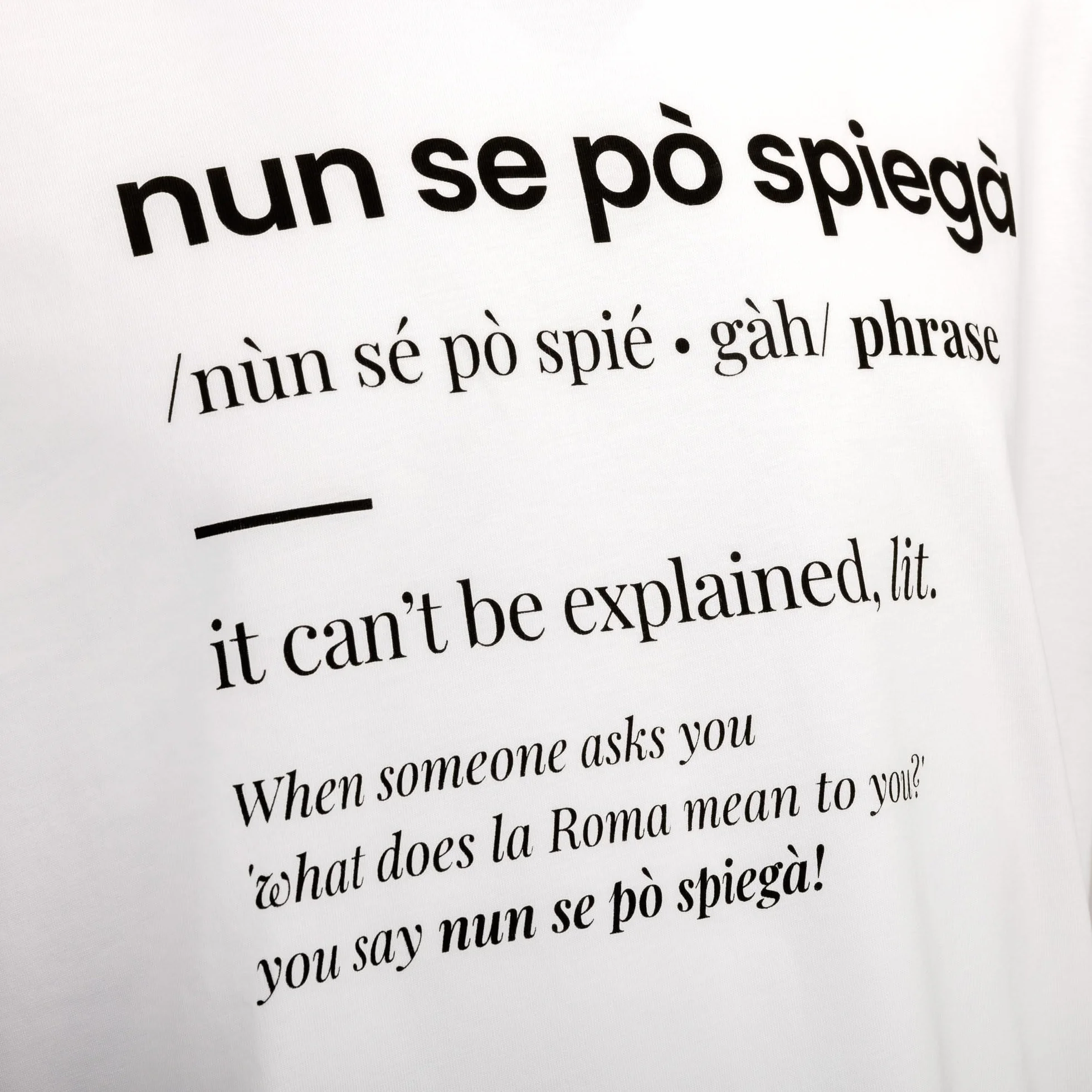 AS Roma Koszulka Nun Se Po Wyjaśnij T-Shirt Unisex - dla dorosłych