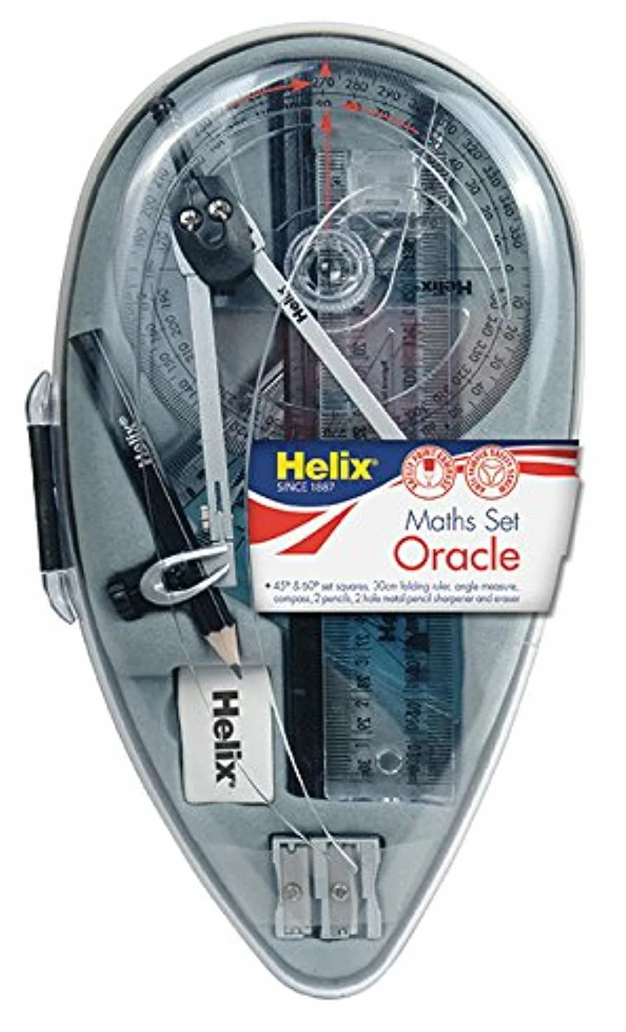 Helix Kompaktowy niezbędny zestaw do matematyki Oracle AE5000 do szkolnych projektów matematycznych
