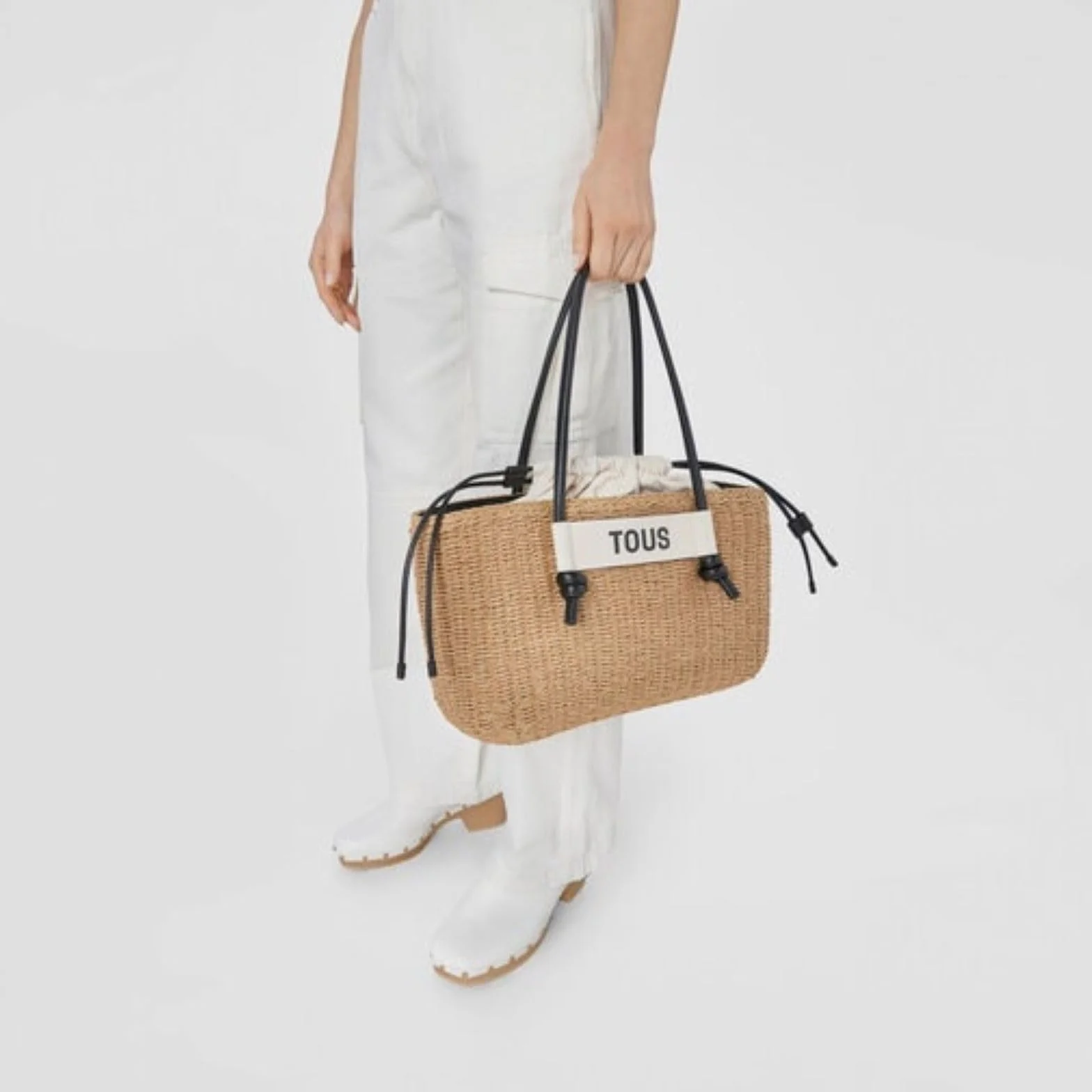 Tous Duża czarna torba damska rozmiar 23,5 x 39 x 14 cm, kolekcja Scoubidou