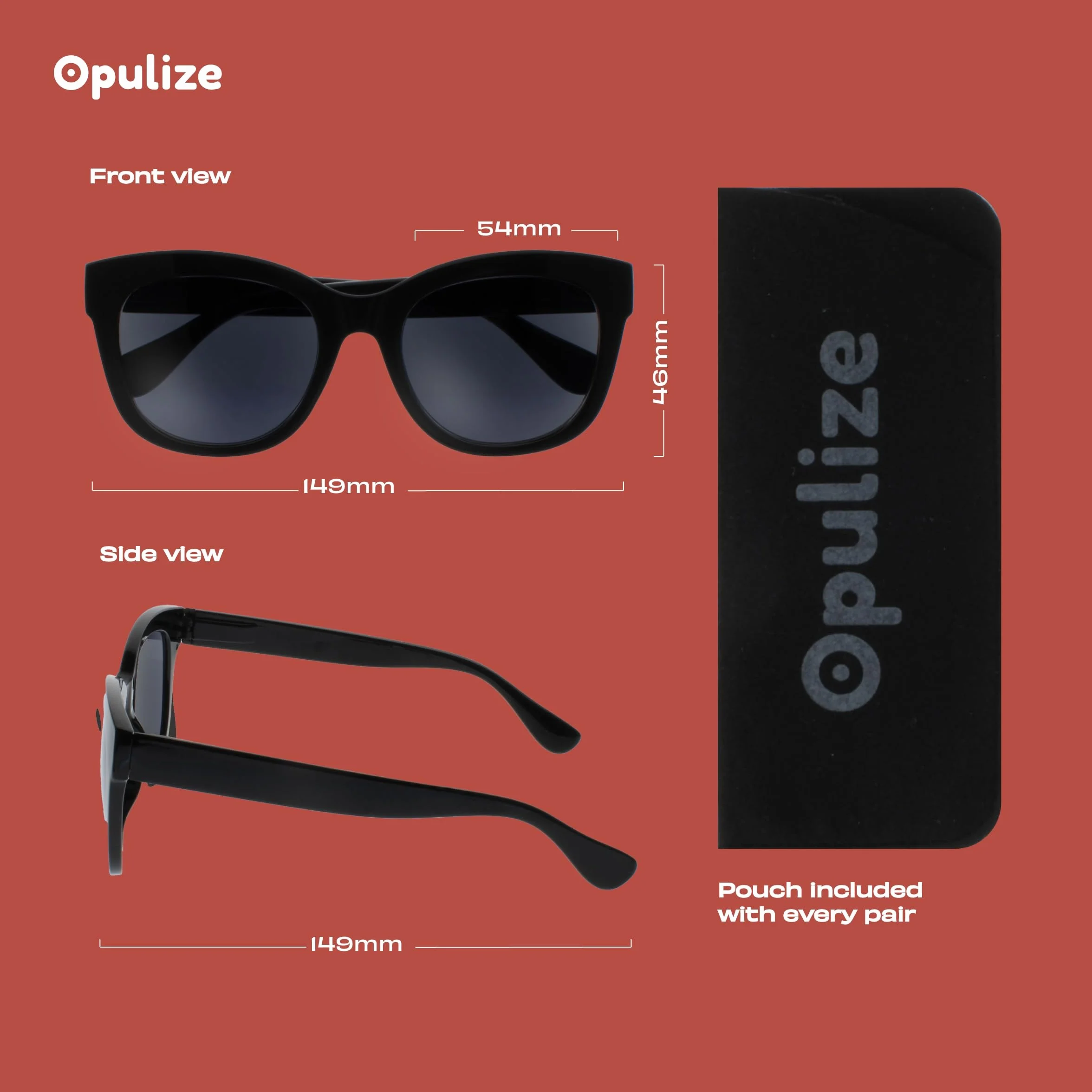 OPULIZE Okulary przeciwsłoneczne Uniseks Big