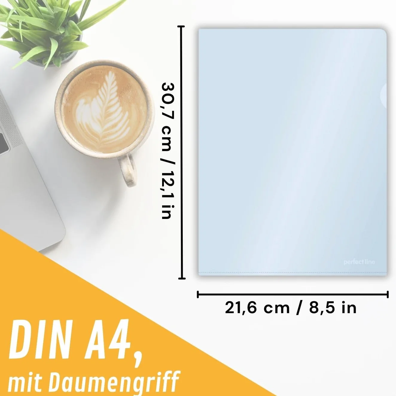 perfect line • 100 koszulek DIN A4 przezroczystych, groszkowanych, odpornych na uszkodzenia dokumentów