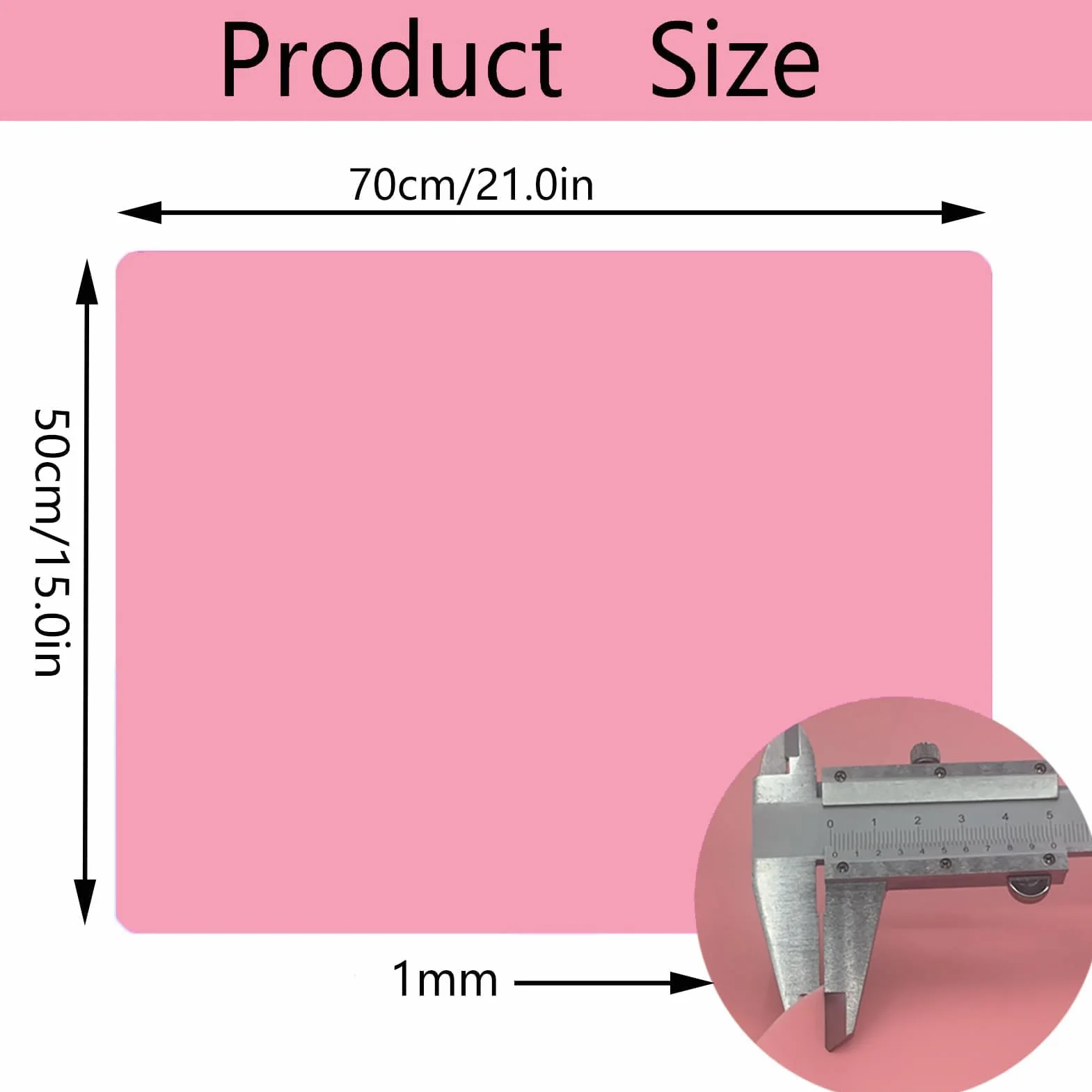 Mata Silikonowa 70 cm x 50 cm, Nieprzywierająca Mata z Zywicy Epoksydowej, mata do Malowania, mata Stołowa, mata do Ciasta do Majsterkowania, Majsterkowania