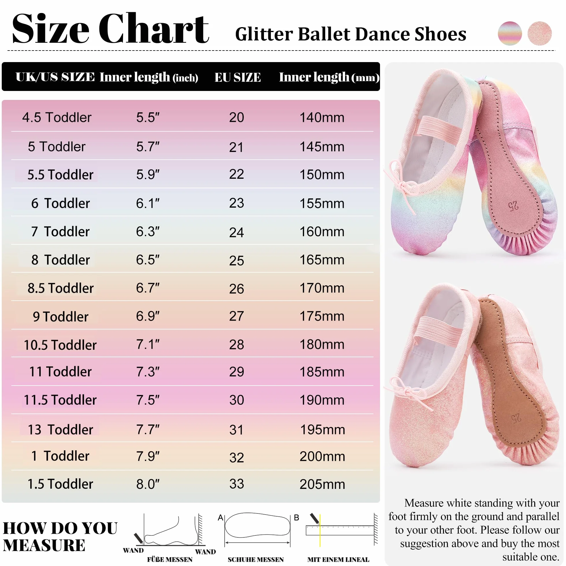 Buty baletowe dla dziewcząt, brokatowe, balet, buty do tańca, skórzane, na całą podeszwę, balet, do tańca, płaskie buty dla dzieci, maluchów, występów tanecznych, przebranie