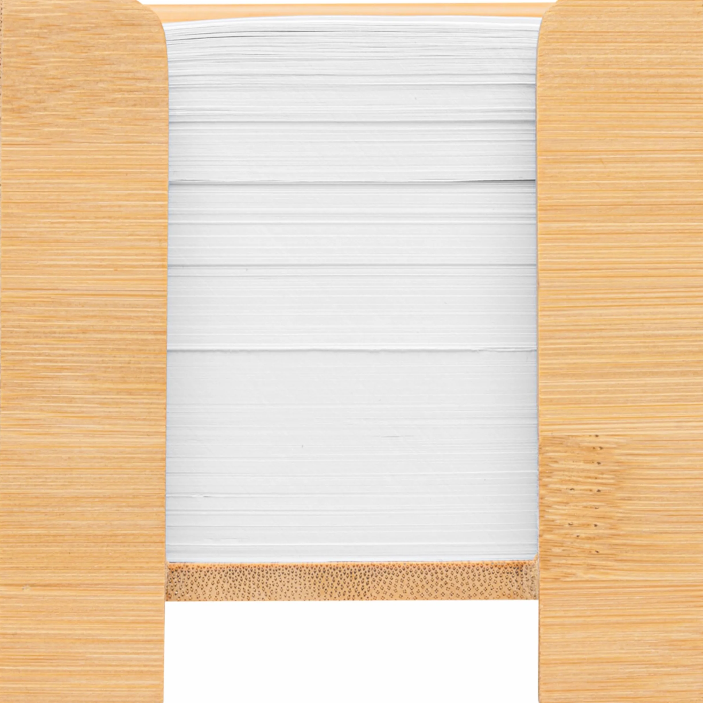 Pudełko na karteczki bambusowe, zrównoważone pudełko na karteczki, drewno, uchwyt na notatki, 900 arkuszy papieru bezdrzewnego 70 g/m², wys. x szer. x gł.: 11,5 x 11,5 x 10,7 cm, naturalny, dostępne