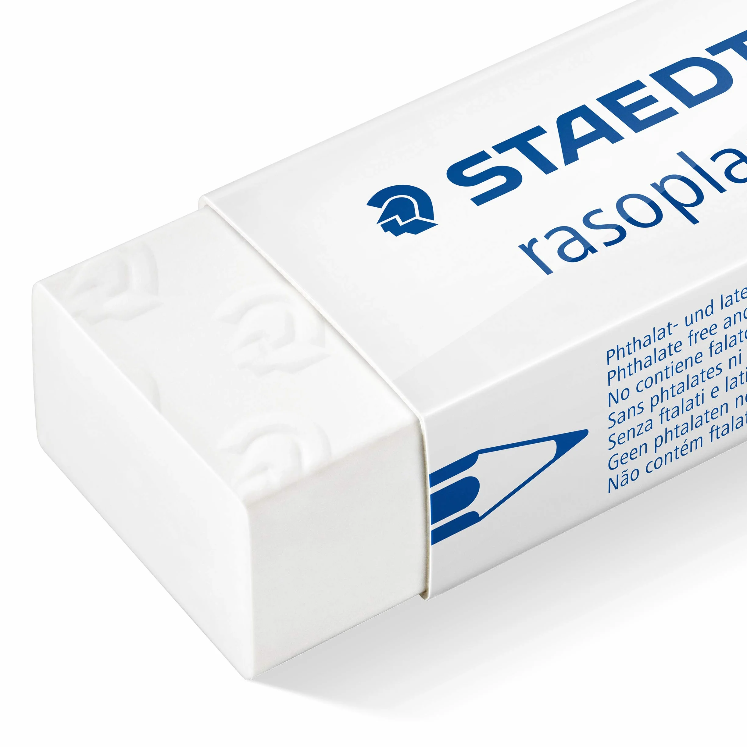 Staedtler 526B20BK3PST Gumka do Mazania, Biały, 65 x 13 x 23 mm, 3 sztuki w blistrze, 1 sztuka gratis