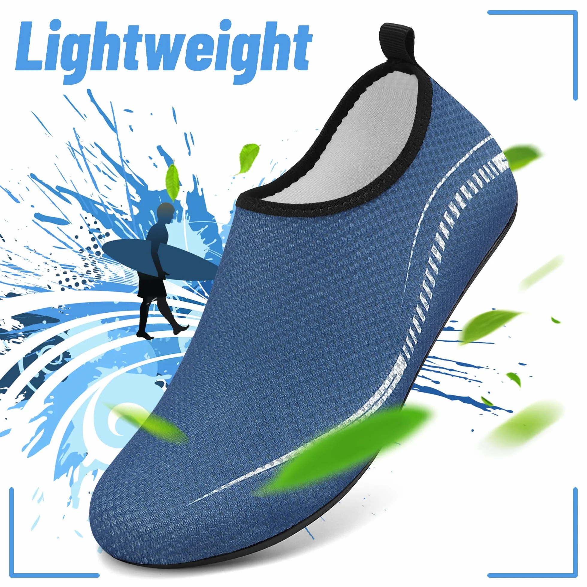Buty do Wody Water Shoes Buty do SportóW Wodnych Lekkie Buty do PłYwania Buty PlażOwe Buty do Jogi Buty do Surfowania dla Kobiet I MężCzyzn. Niebieski, 36EU