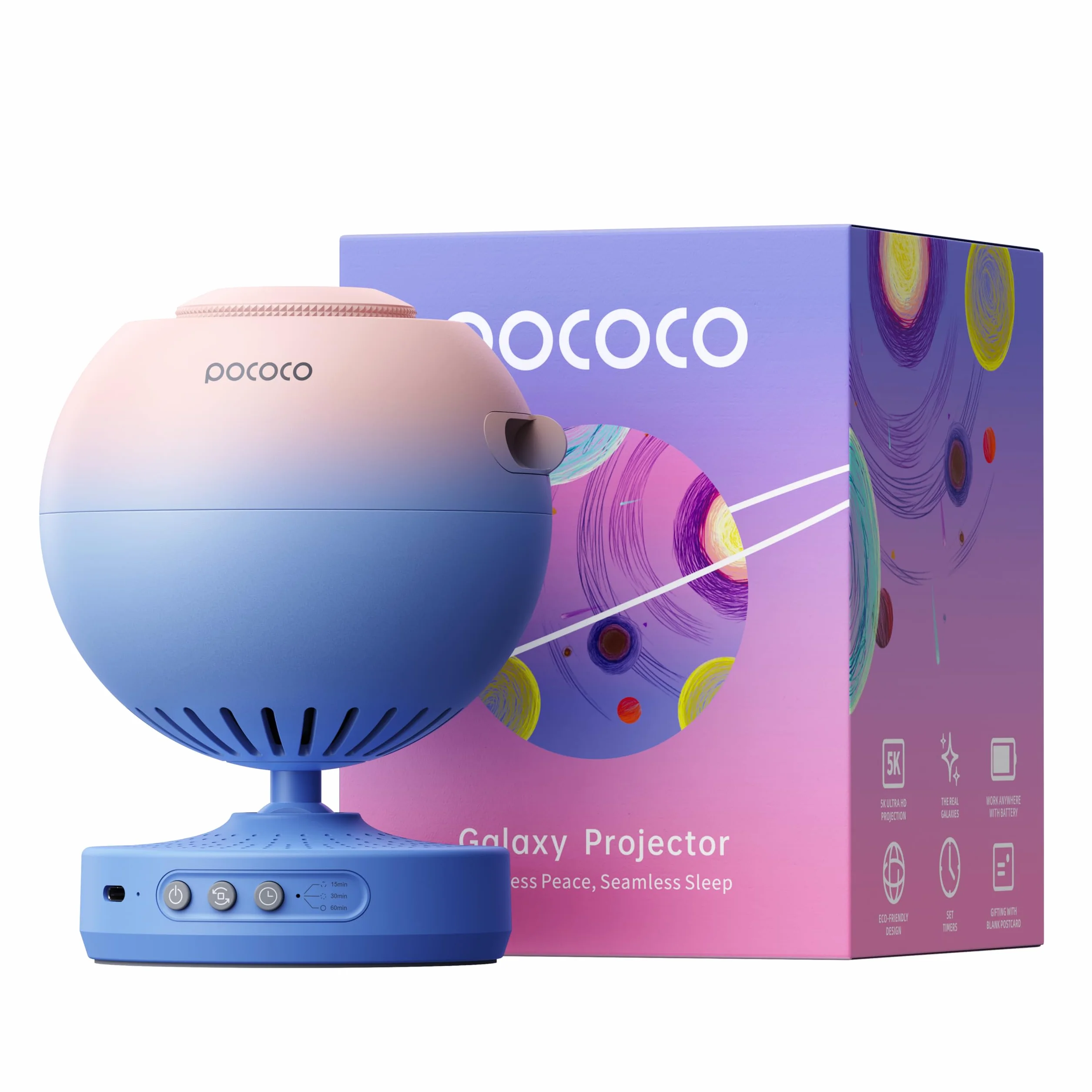 POCOCO Domowe planetarium projektor gwiazd: ultra przezroczysty projektor galaktyki do sypialni urodziny rocznica pomysły dziewczyna kobiety jej żona prezenty łagodzące stres lampki nocne dekoracja