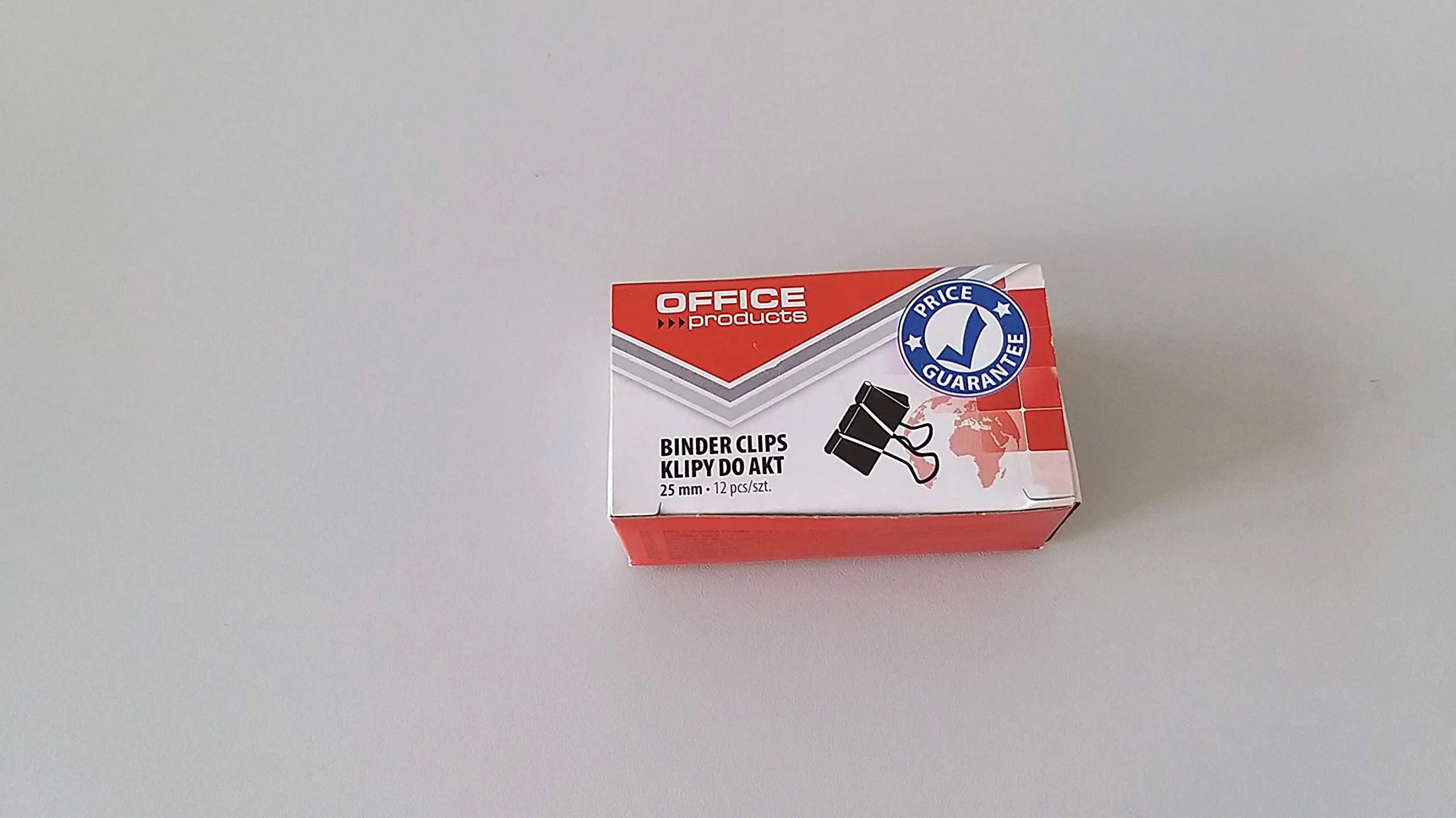 Klipy do Dokumentów OFFICE PRODUCTS 25mm 12szt Czarne/Drobne Akcesoria Biurowe/Typ-do Akt/Rodzaj-Standard/Materiał-Metal/Kolor-Czarny/Rozmiar-25mm