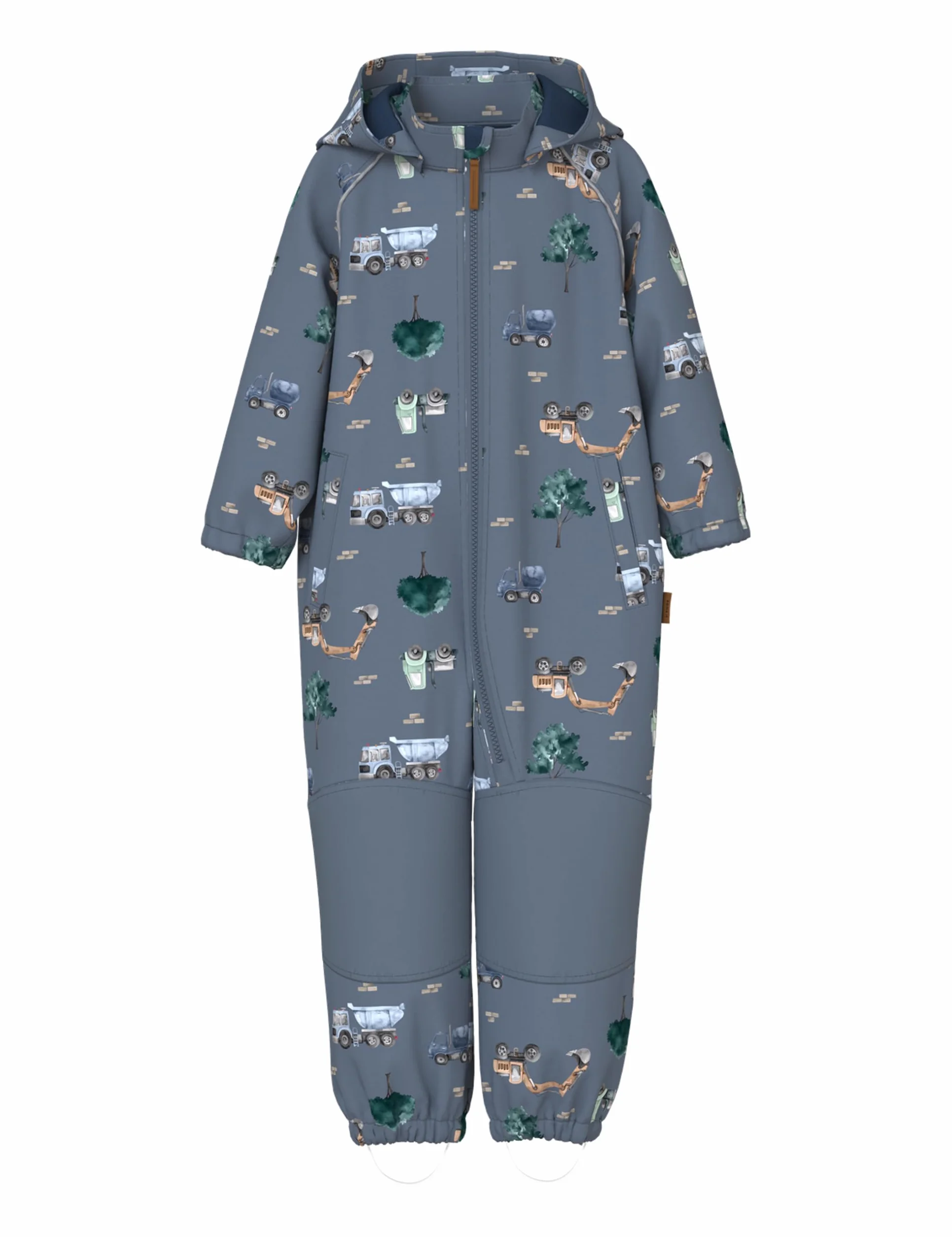 Nmmalfa08 Softshell Suit AOP 1Fo Noos, flint stone, 116