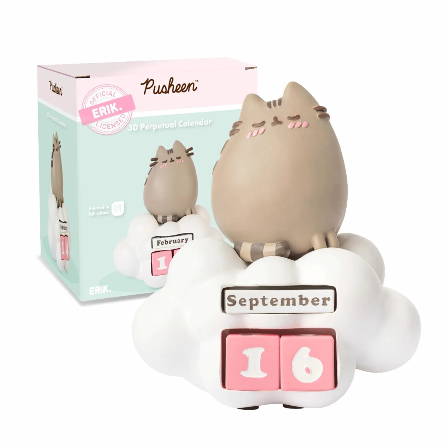 Grupo Erik Pusheen Perpetual Calendar | Flip Calendar | Pusheen Calendar | Perpetual Calendars | Pusheen Desk Calendar | Pusheen Cat Figure | Pusheen Gifts | Cool Calendar
