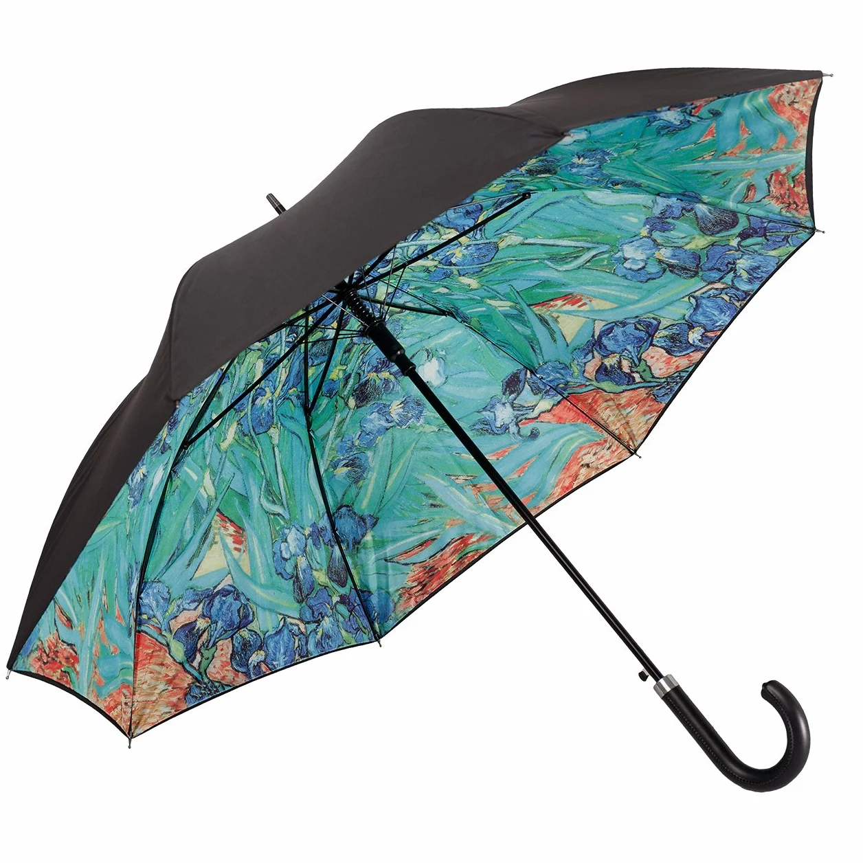 VON LILIENFELD Parasol automatyczny damski dwuwarstwowy artystyczny motyw kwiatowy Vincent Van Gogh: Irysy
