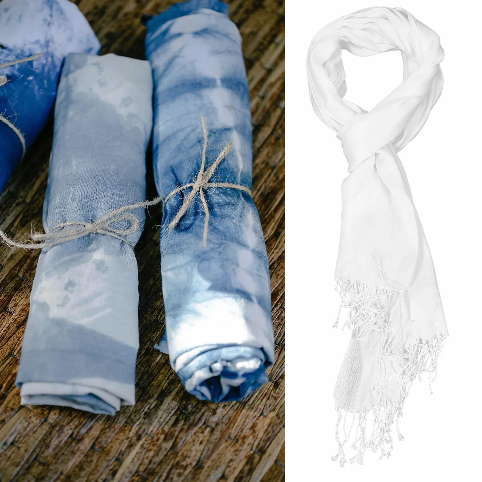 PACKOVE 1kawałek Pure Cotton Scarf for Tie-dye and Drawing Easy to Clean and Dry Blank Scarf for Crafts