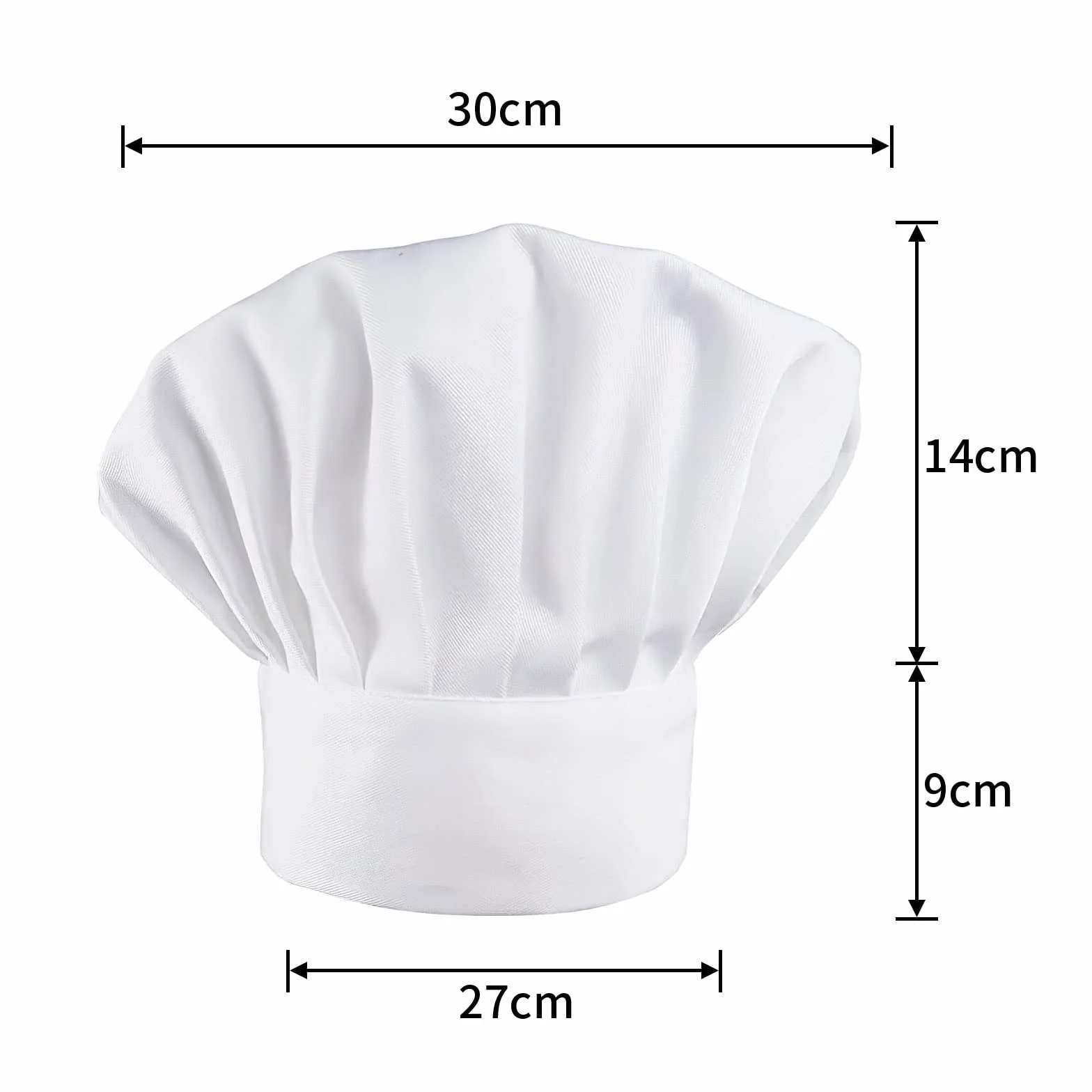 Czapka szefa kuchni – elastyczna czapka szefa kuchni unisex do kuchni, domu, restauracji i hotelu - biała