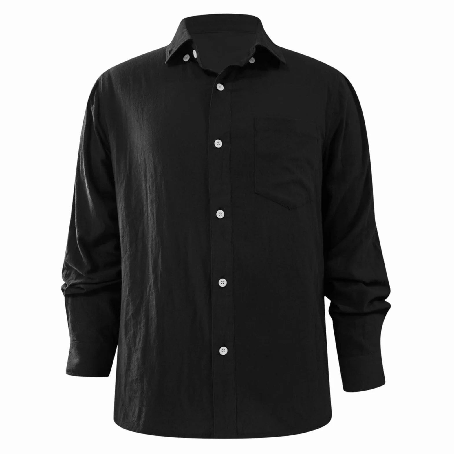 DENGJIAMY męskie lniane koszule z długim rękawem lato plaża wakacje koszula zapinana na guziki moda na zewnątrz koszulki zwykłe podstawowe topy odzież męska