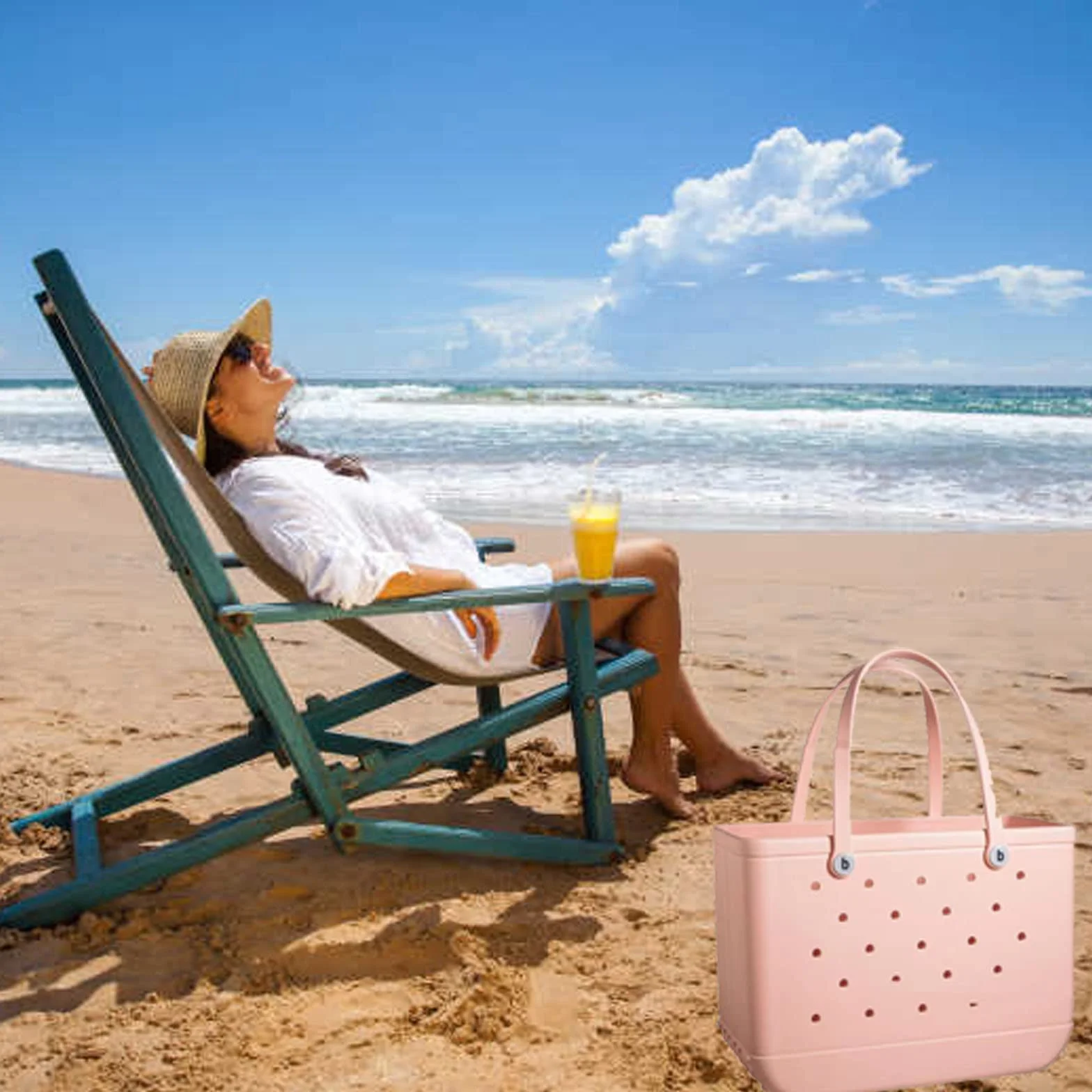 Beach Tote Bag Holiday Essentials Rubber Tote Bag Shopper Shoulder Bag Handbag Siłownia Basen z mokrym basenem podróżnym