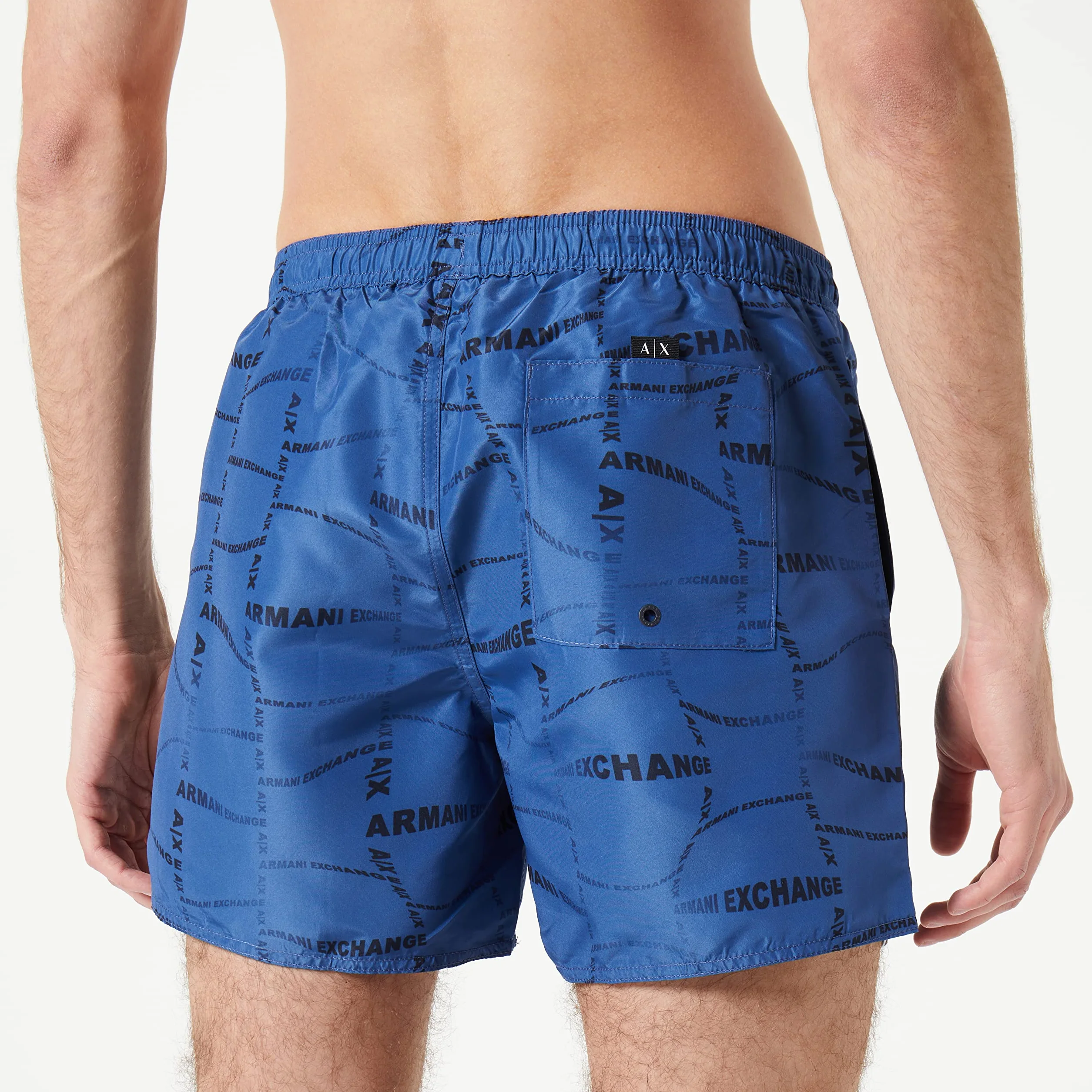 Armani Exchange Szorty kąpielowe Mężczyźni Sustainable, Drawstrings, Allover Logo