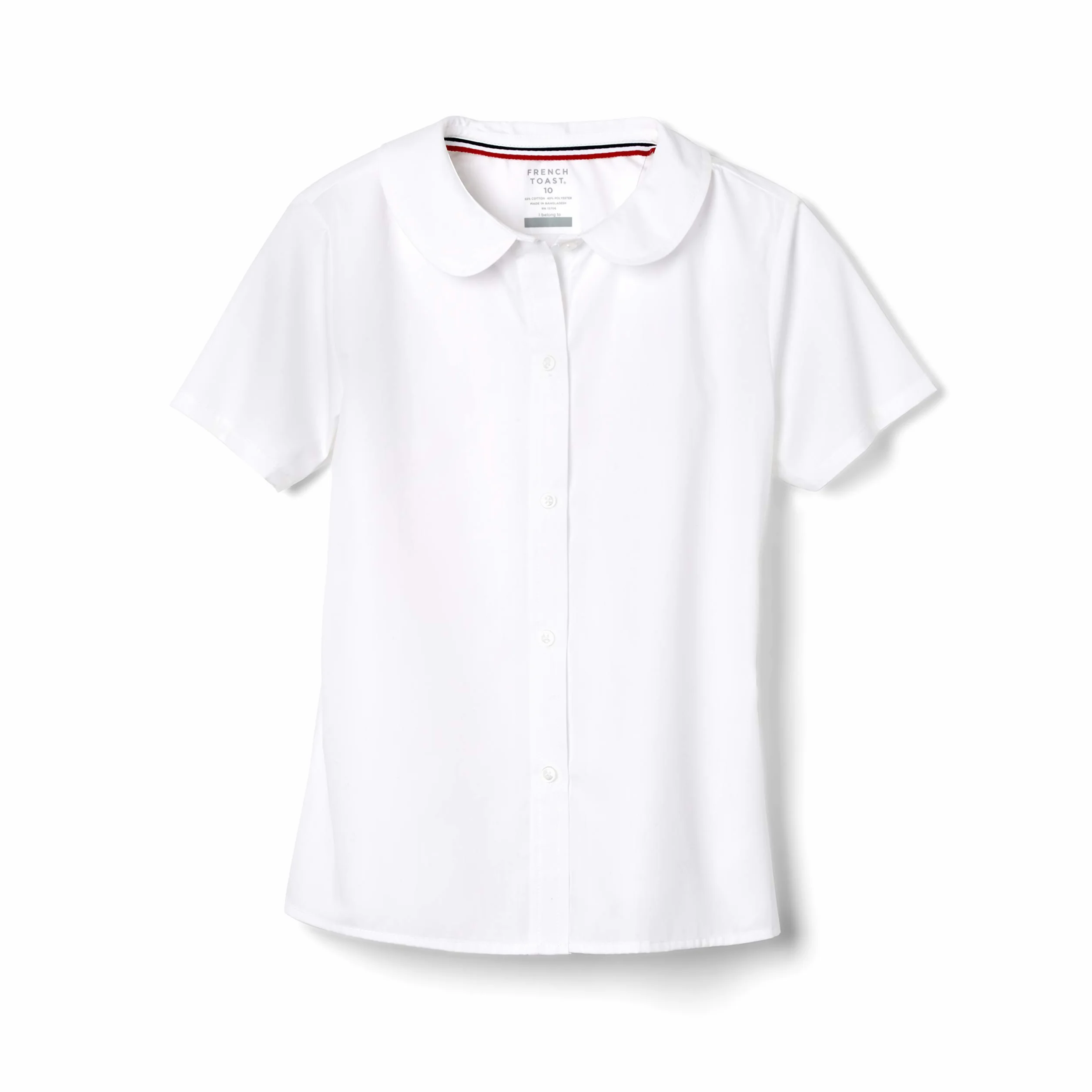 French Toast Bluzka Dziewczynki Short Sleeve Peter Pan Collar Blouse (Standard & Plus)
