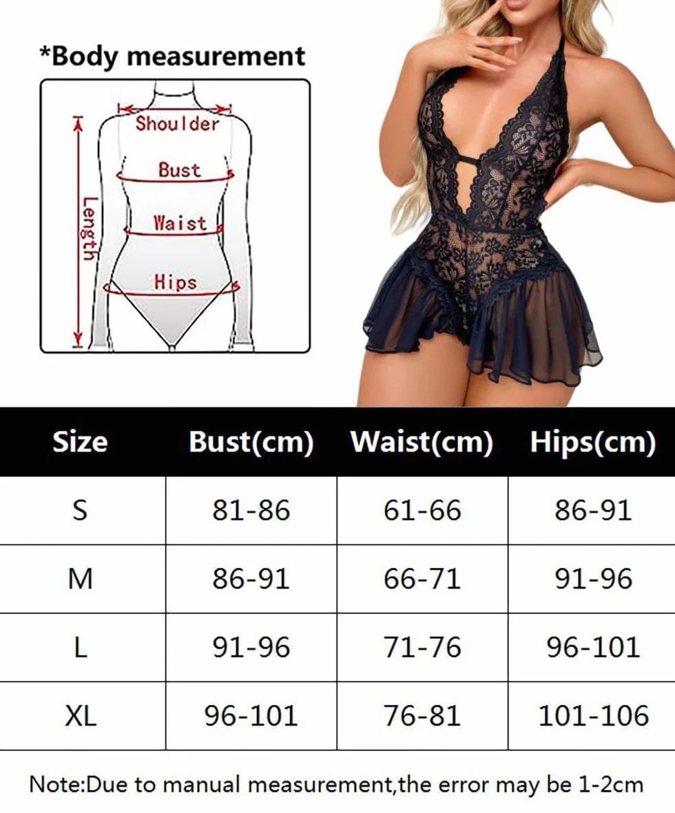 seksowna bielizna damska niegrzeczna gorąca koronkowa bielizna z dekoltem w serek Teddy Babydoll otwarta seksowna jednoczęściowa bielizna nocna