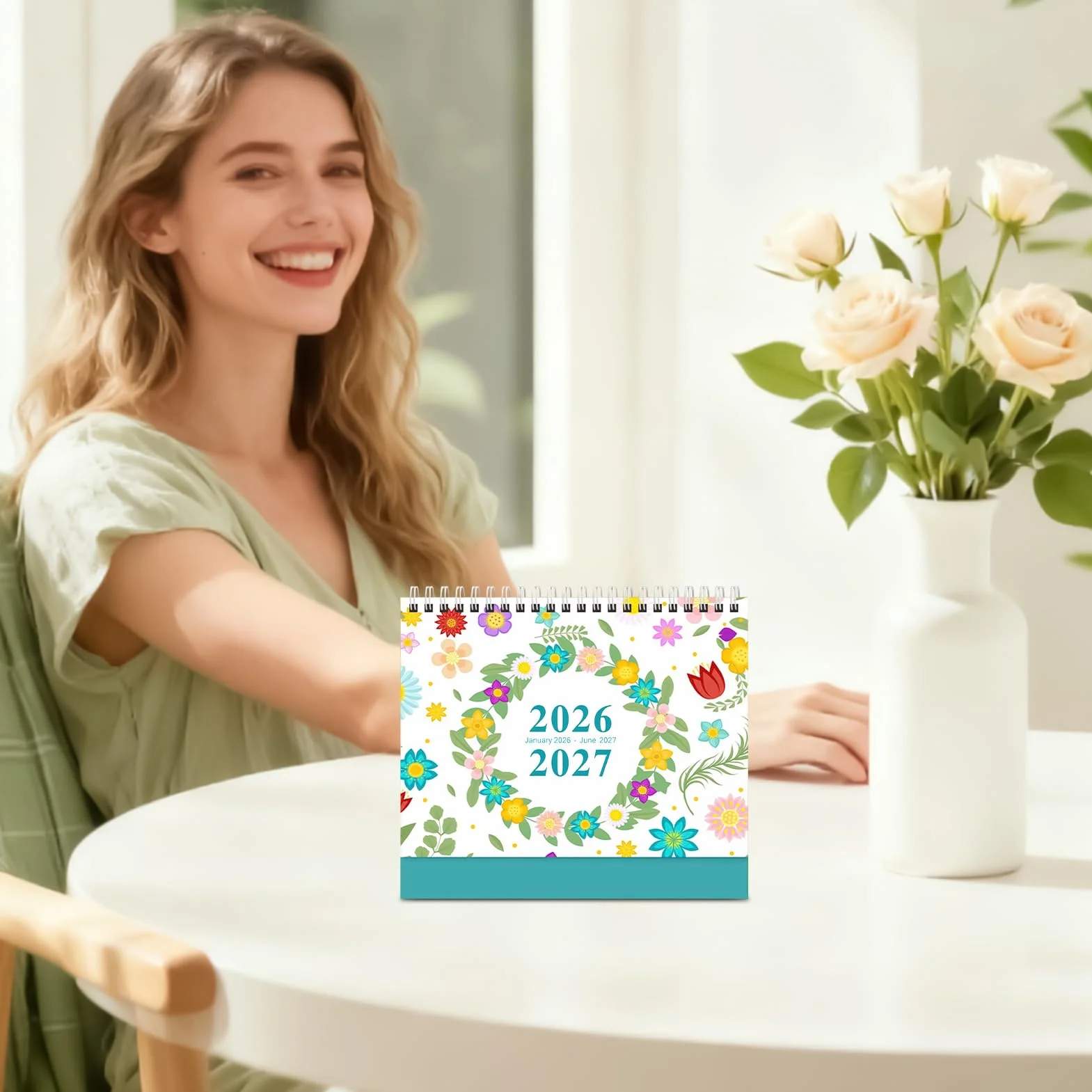 Monthly Planner -2026 Desk Calendar | Paper, Metal Construction With Weekly Daily Notes, Compact Size Feature, Appointment Planning Organizer, Home, Office, Classroom, Teacher Display