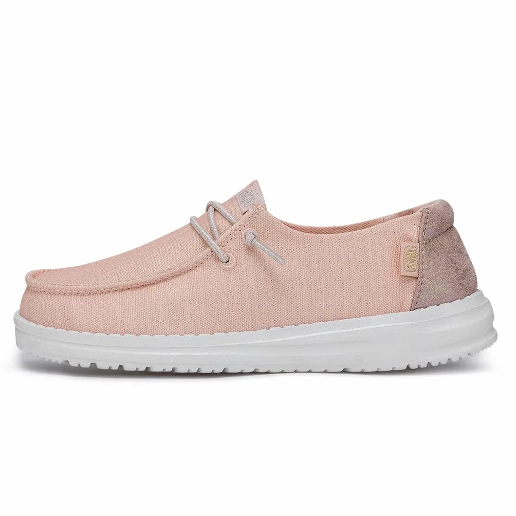 Hey Dude Wendy Youth Glitter Moccasin, Rose Crystal, 31 EU, Różowy kryształ., 31 EU