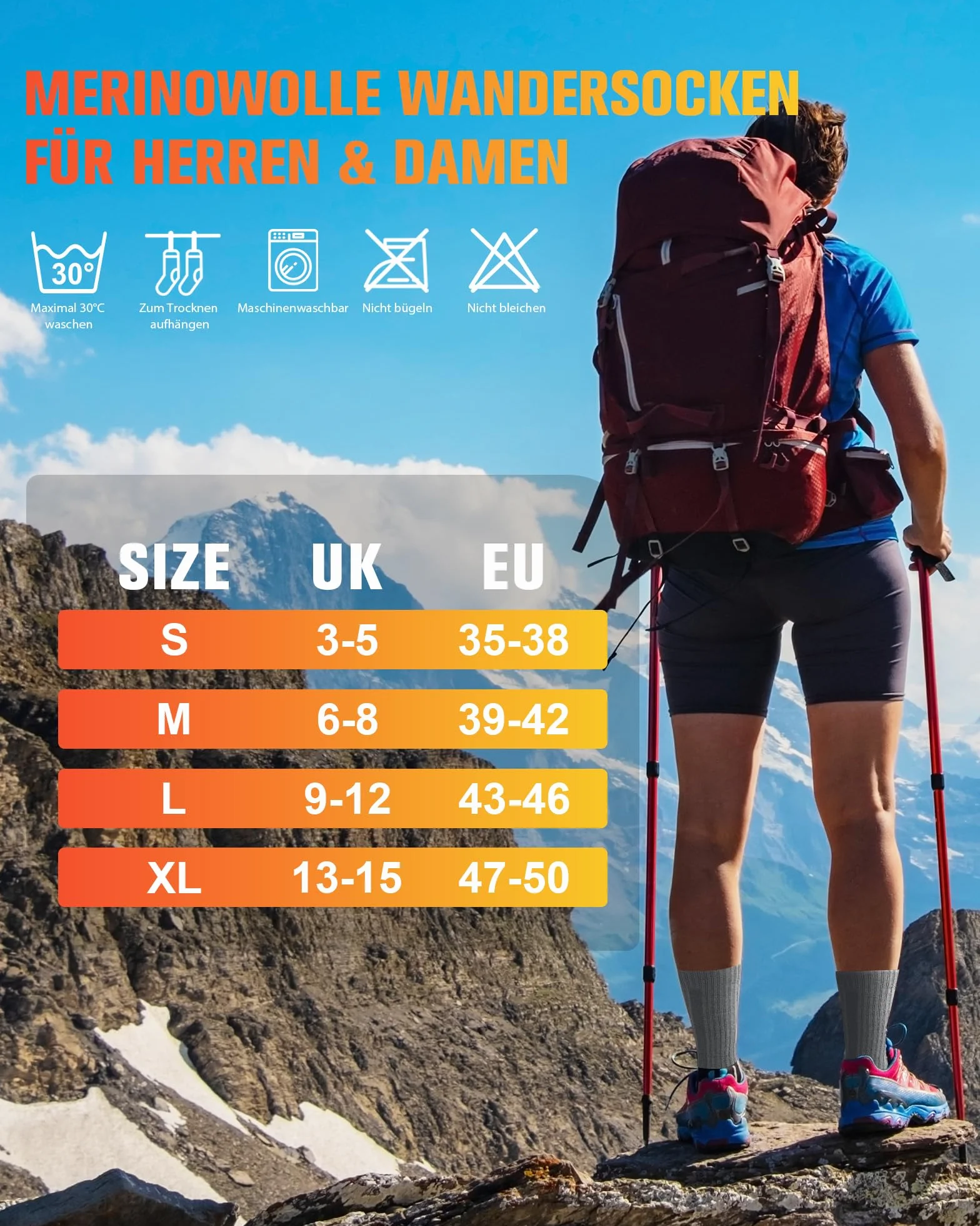 SockWaddles Skarpety trekkingowe z merynosów, dla mężczyzn i kobiet, oddychające, outdoorowe, trekkingowe, wyściełane, sportowe, zapobiegające powstawaniu pęcherzy, skarpety do biegania, z wełny