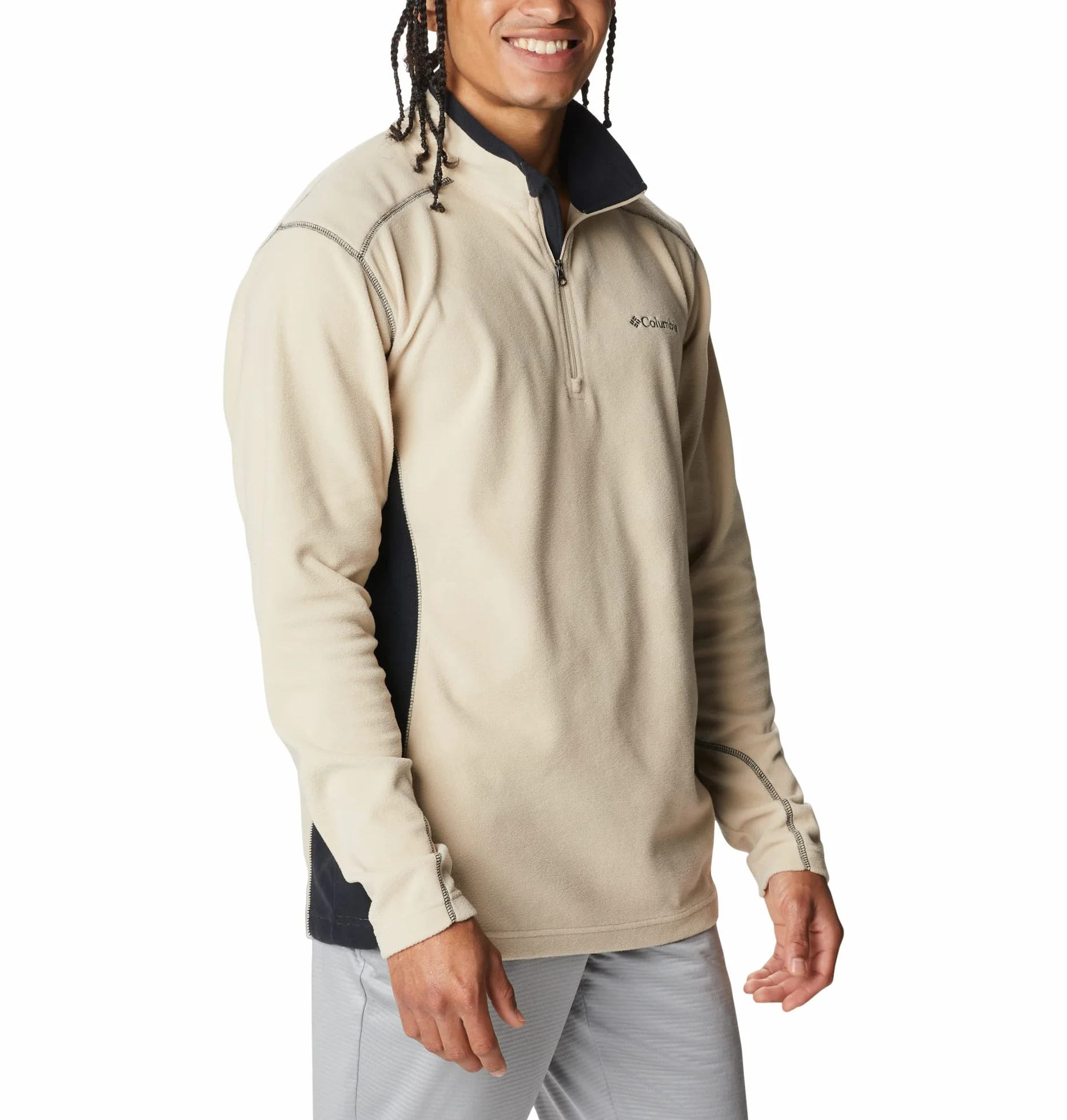 Columbia Klamath Range 2 Half Zip, Bluza Polarowa Mężczyźni, Ancient Fossil/Black, M