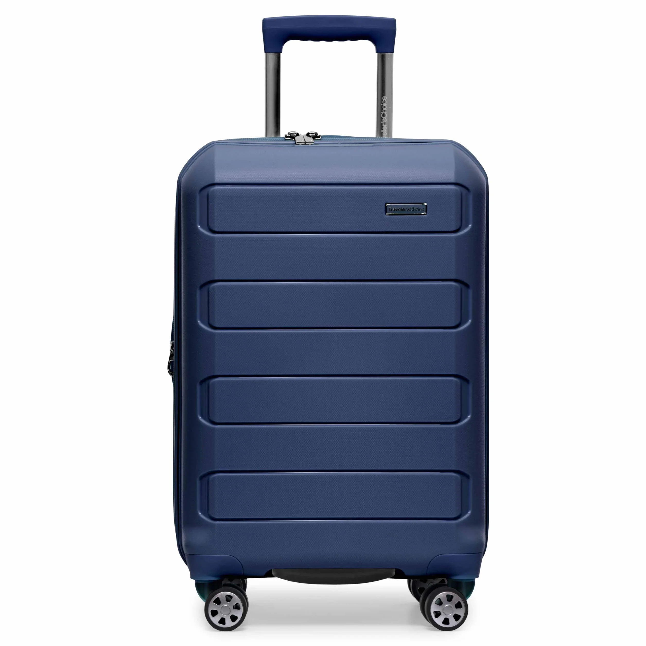 Traveler's Choice Pagosa niezniszczalny bagaż typu z twardą skorupą z możliwością rozbudowy, granatowy, 2 Piece Set