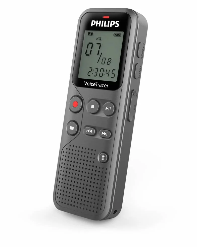 Philips Voicetracer DVT1120/00 Rejestrator Audio, Szary, 8 GB