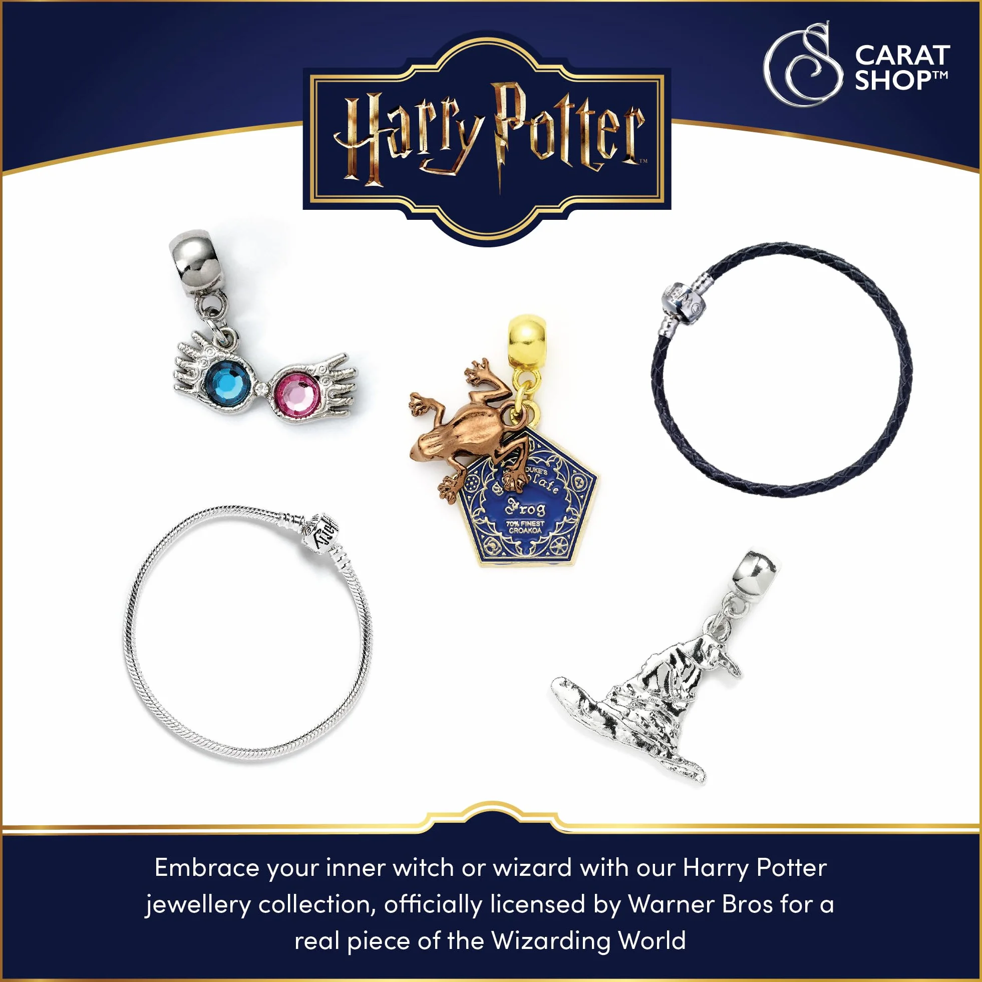 Oficjalna licencjonowana biżuteria Harry Potter The Carat Shop - Suwak Charms