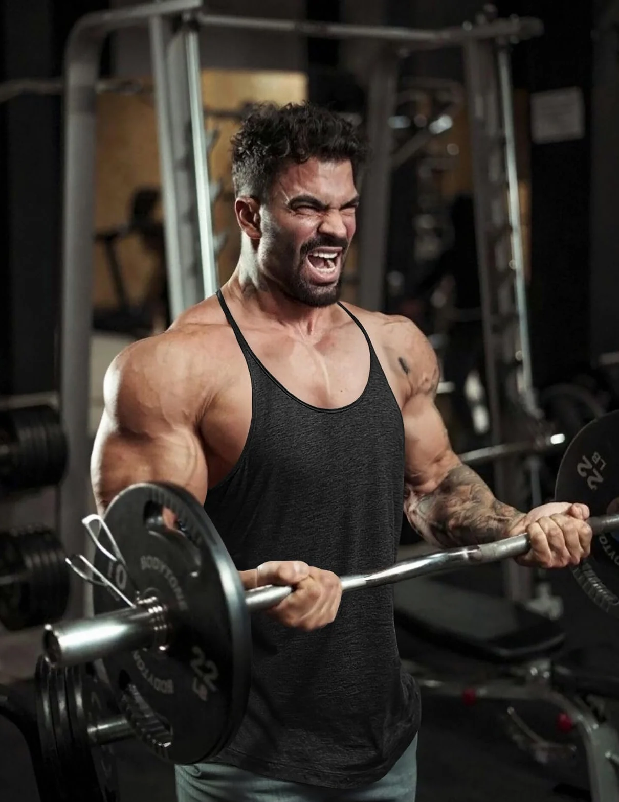 Muscle Cmdr Męska koszulka na ramiączkach, koszulka na ramiączkach, Y-Back Gym Fitness