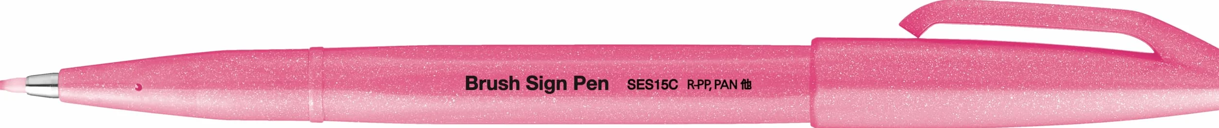 Pentel SES15C-FPX Brush Sign Pen neonowo-różowy, długopis z włókien, końcówka przypominająca pędzel, 1 sztuka