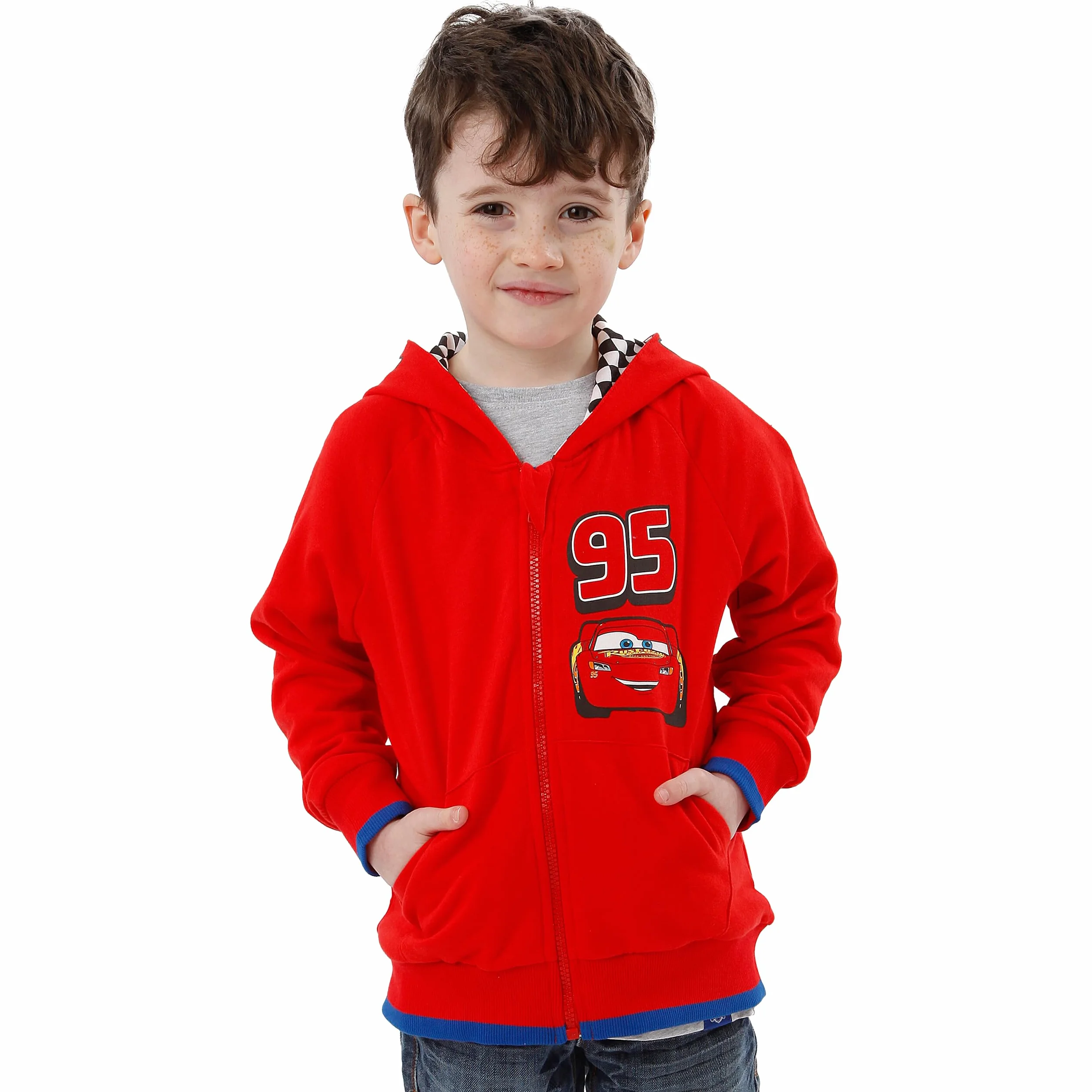 Disney Cars Bluza Z Kapturem | Bluza Chłopięca Cars | Bluza Kostiumowa Zygzak McQueen Dla Dzieci