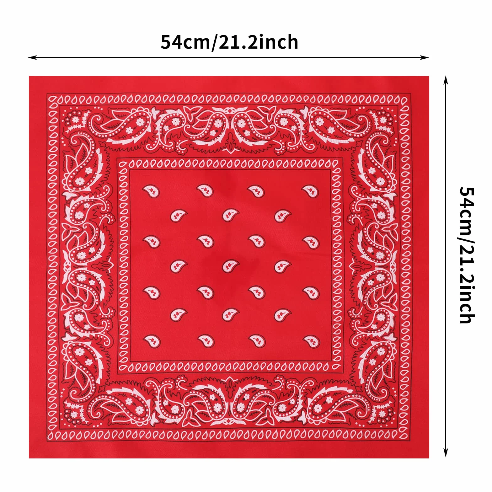Molain 3 sztuki uniseksowe bandany Paisley Cowboy bandany wielofunkcyjne kieszonkowe wzorzyste na głowę, 54 x 54 cm, M