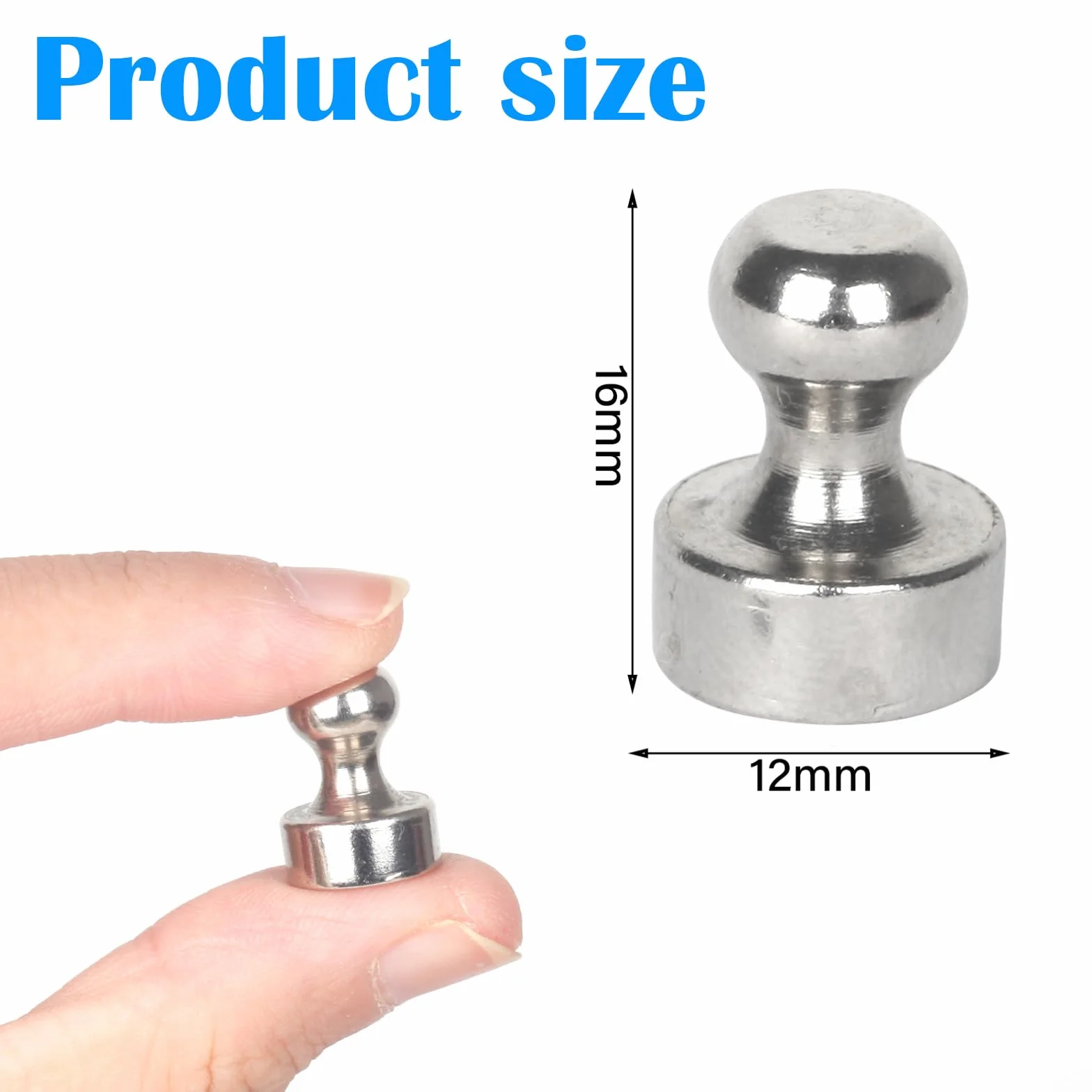 Magnesy neodymowe bardzo silne, 30 sztuk 12 x 16 mm mini magnesów z pudełkiem do przechowywania, magnesy do tablicy magnetycznej, silne magnesy do tablicy, pinezki, lodówka