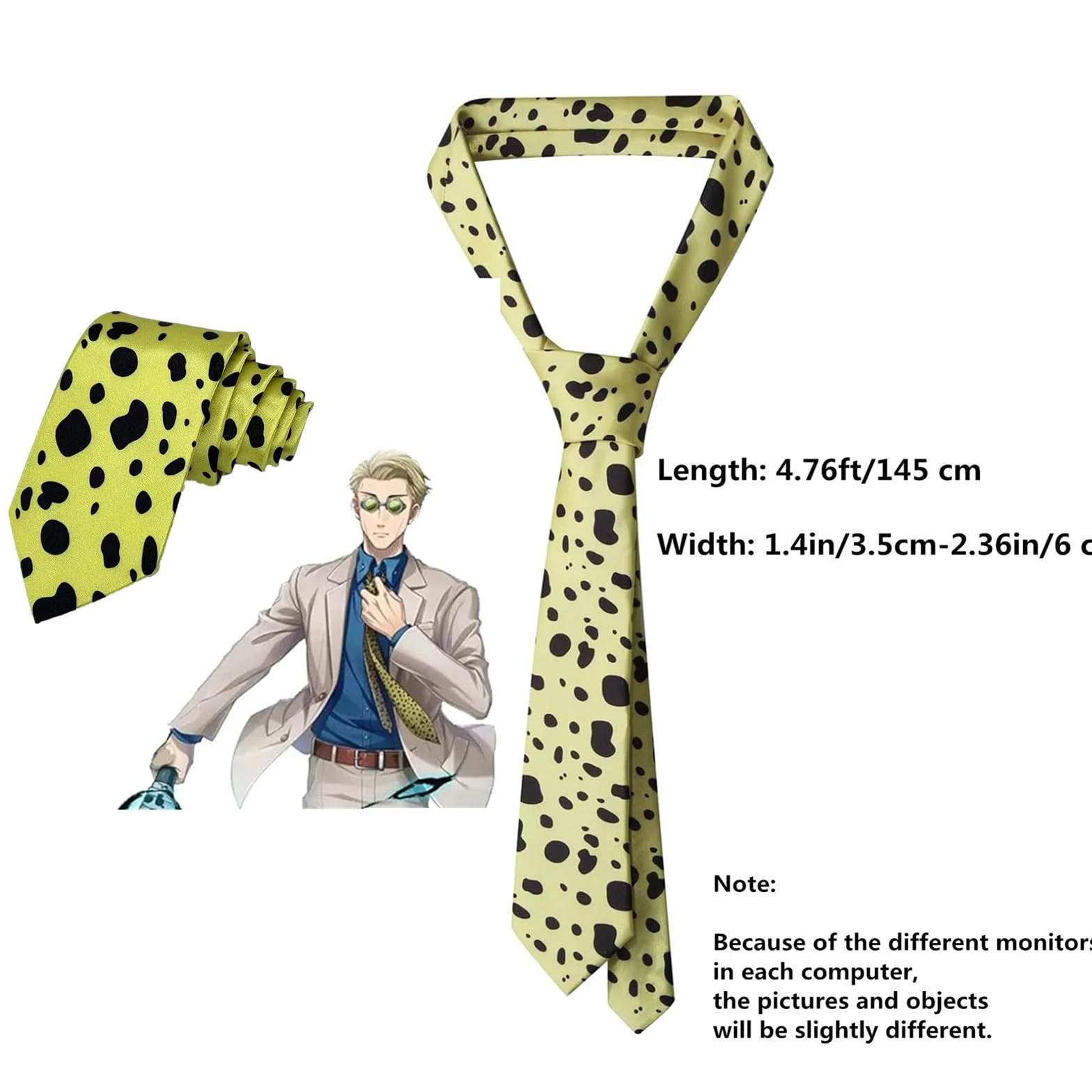 JinYu Kento Nanami Cosplay krawat okulary szpilki i naklejki anime cosplay rekwizyt dla fanów