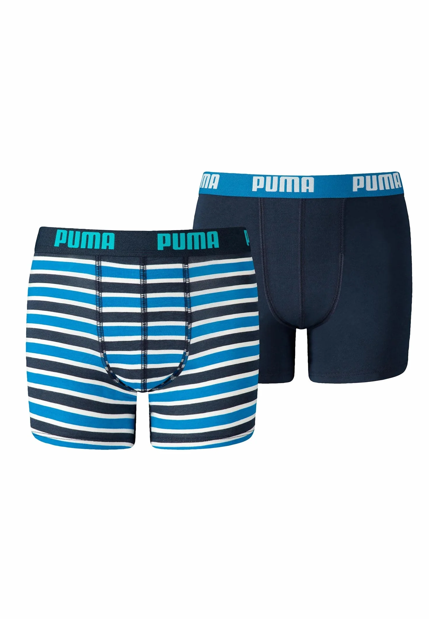 PUMA Bokserki dziecięce Basic Printed (2 sztuki), niebieski, 164
