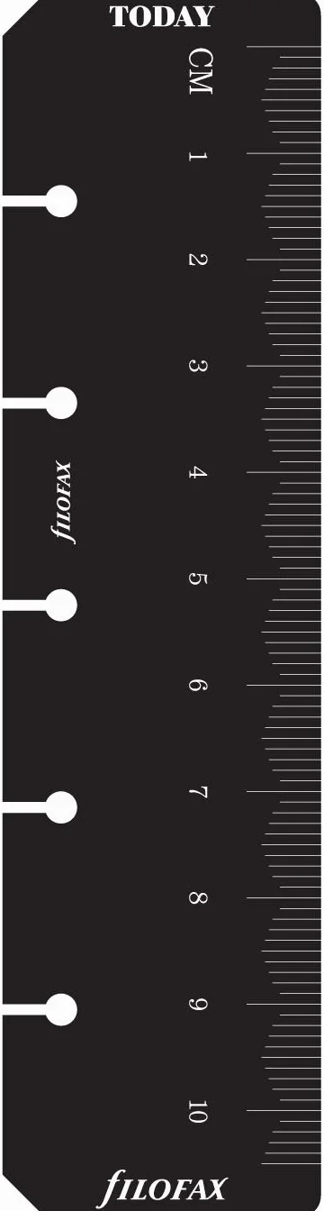 Mini linijka marker strony czarny