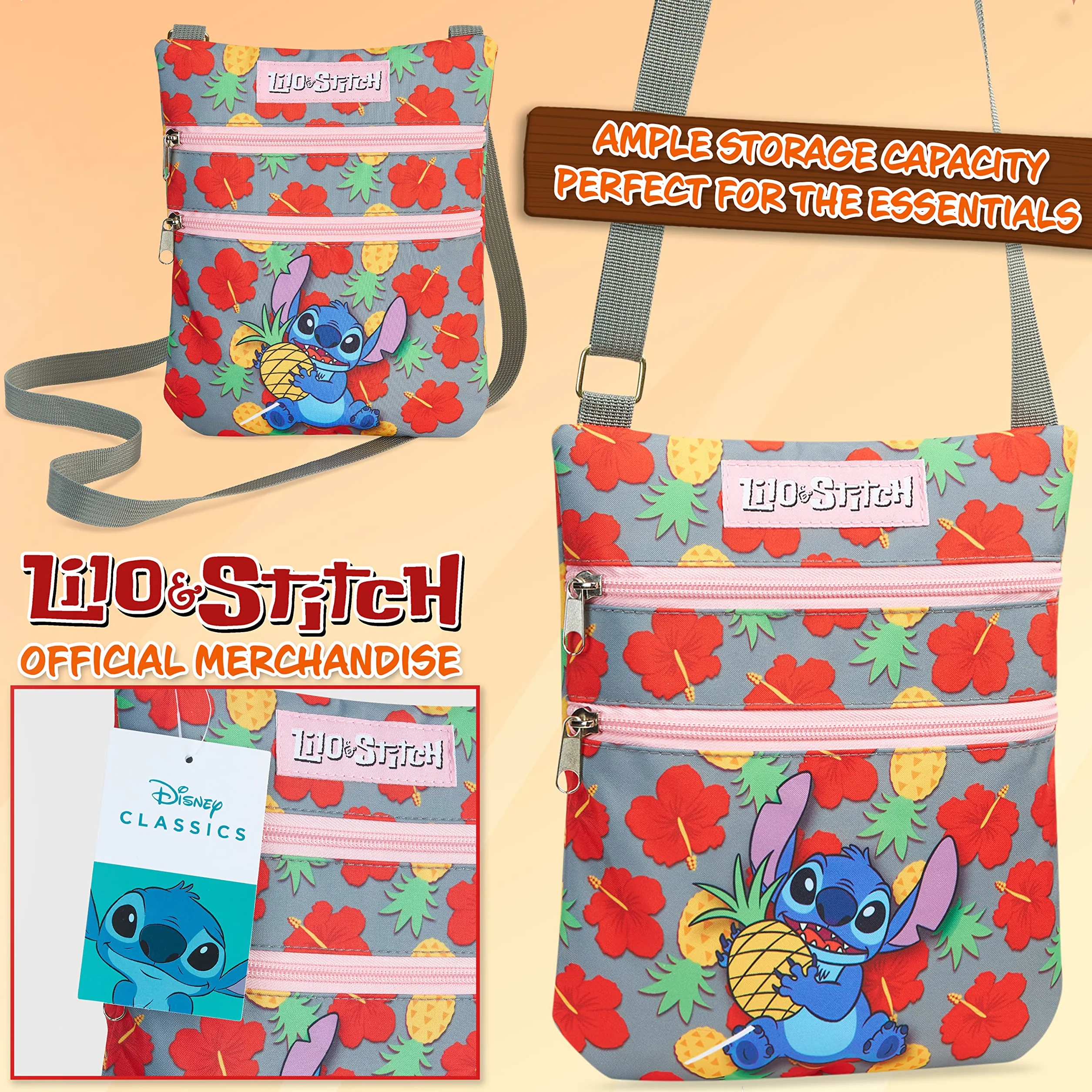 Disney Cross Body Bag dla dziewczynek, Lilo and Stitch Torba na ramię, Stitch Gifts