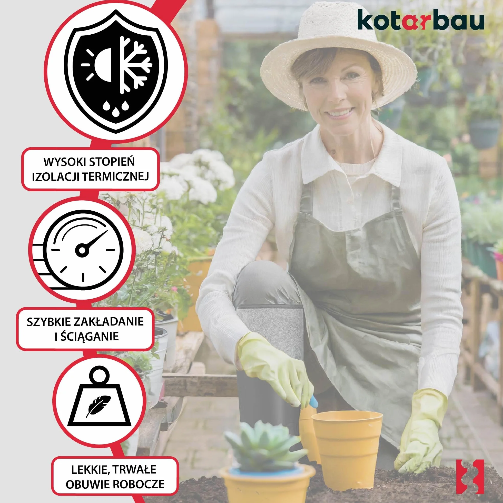 KOTARBAU Kalosze filcowe, uniseks, buty robocze, kalosze robocze, wodoodporne, zimowe