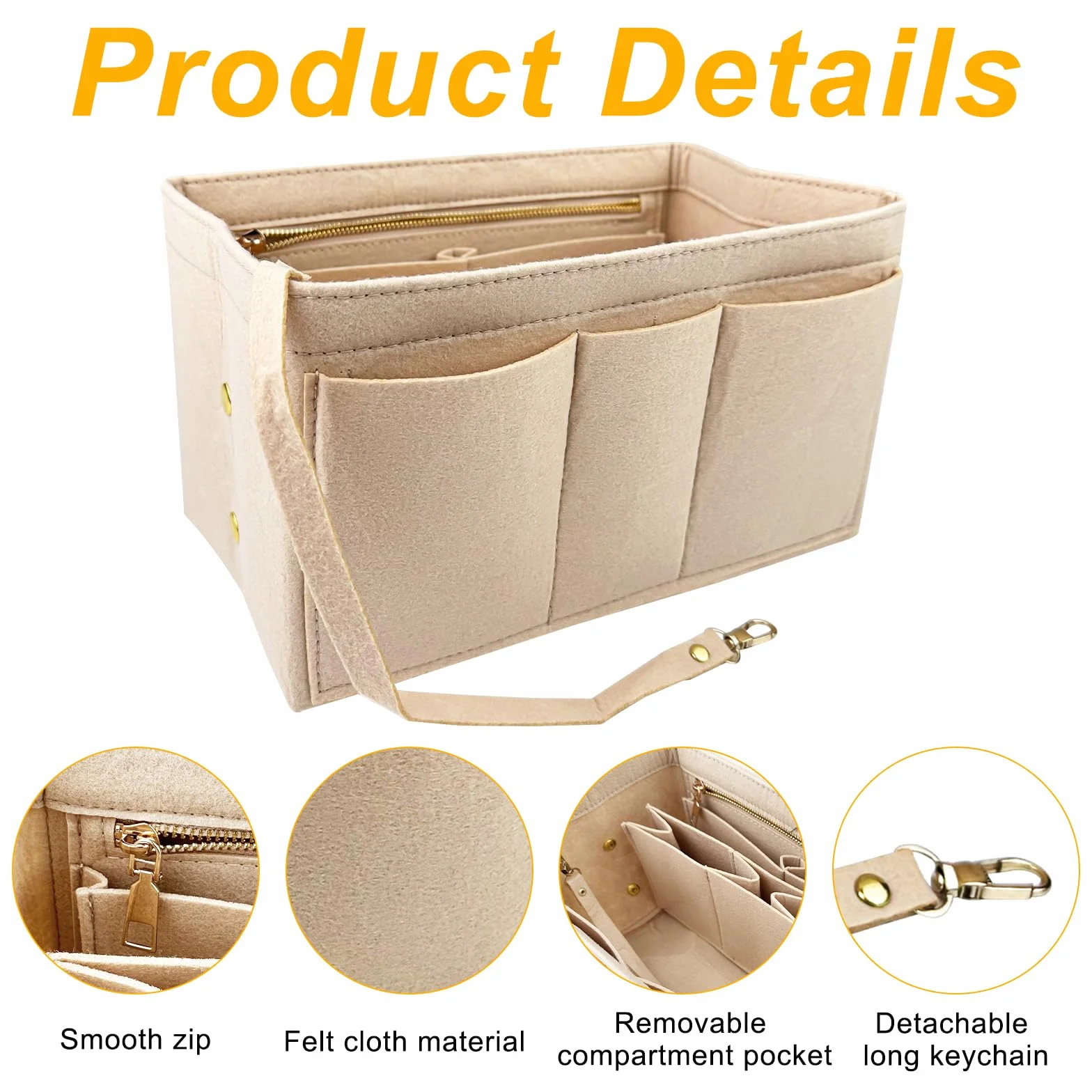 Newpop Organizer do torebki, torba z wieloma kieszeniami