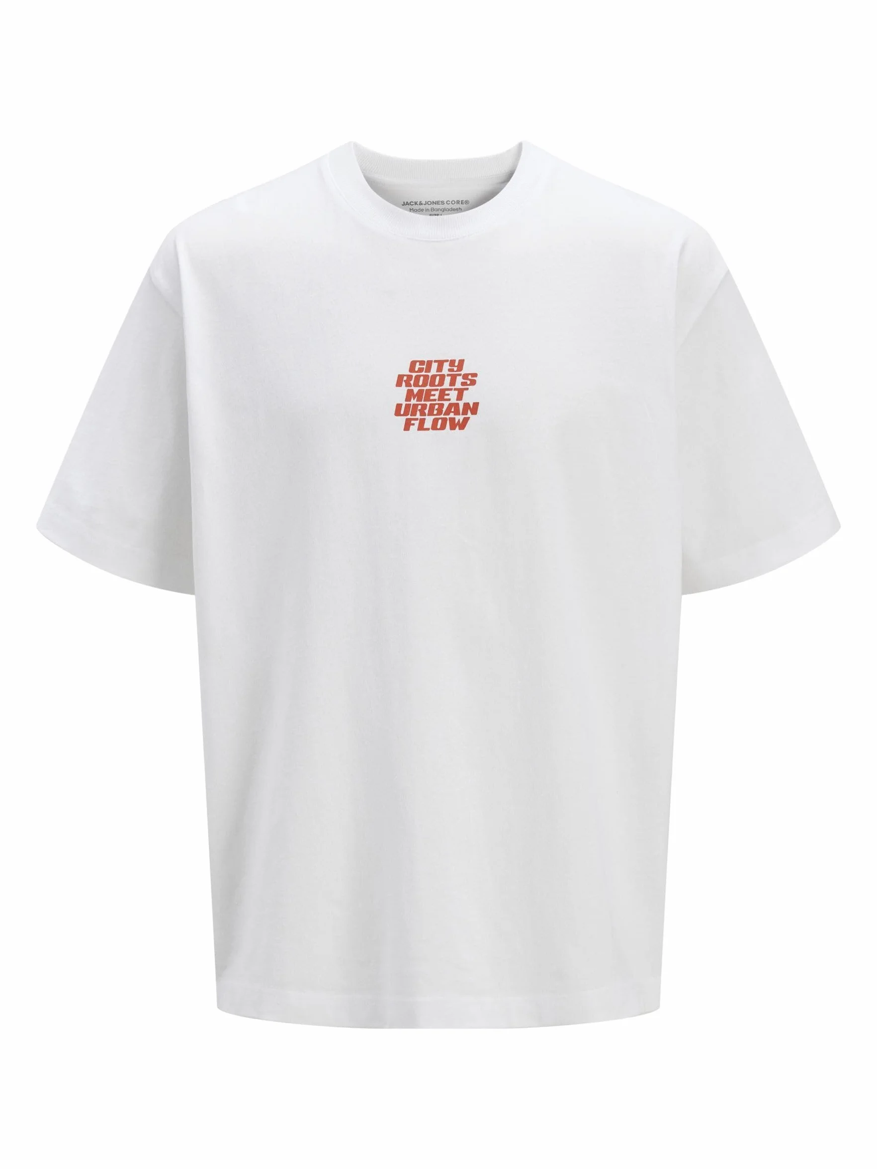 Jack & Jones Jcointerlude Floral Back Tee SS Crew, Bright White, L