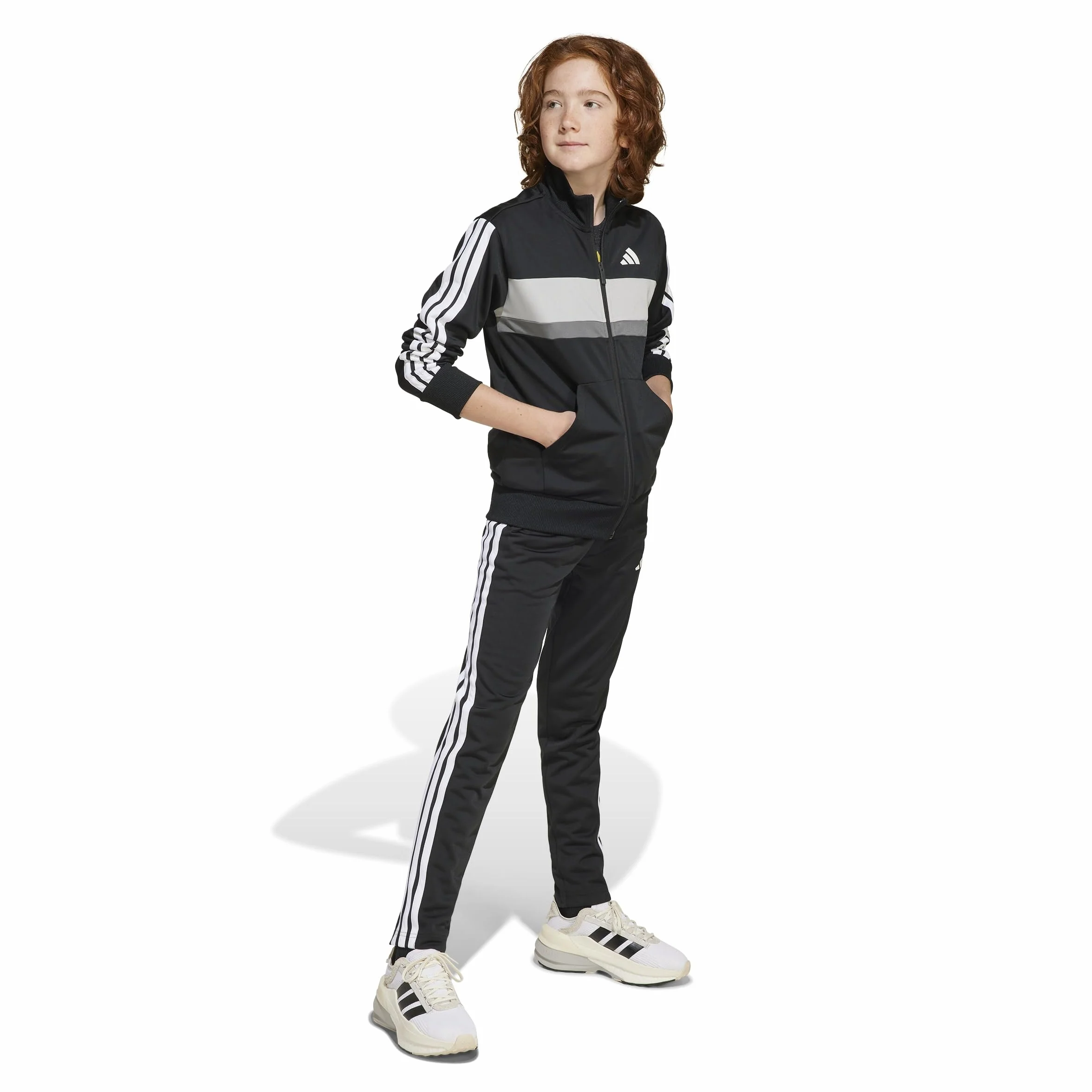 adidas Dresy Uniseks - dzieci SEASONAL ESSENTIALS TIBERIO 3 STRIPES TRICOT TRACKSUIT (1 w zestawie)