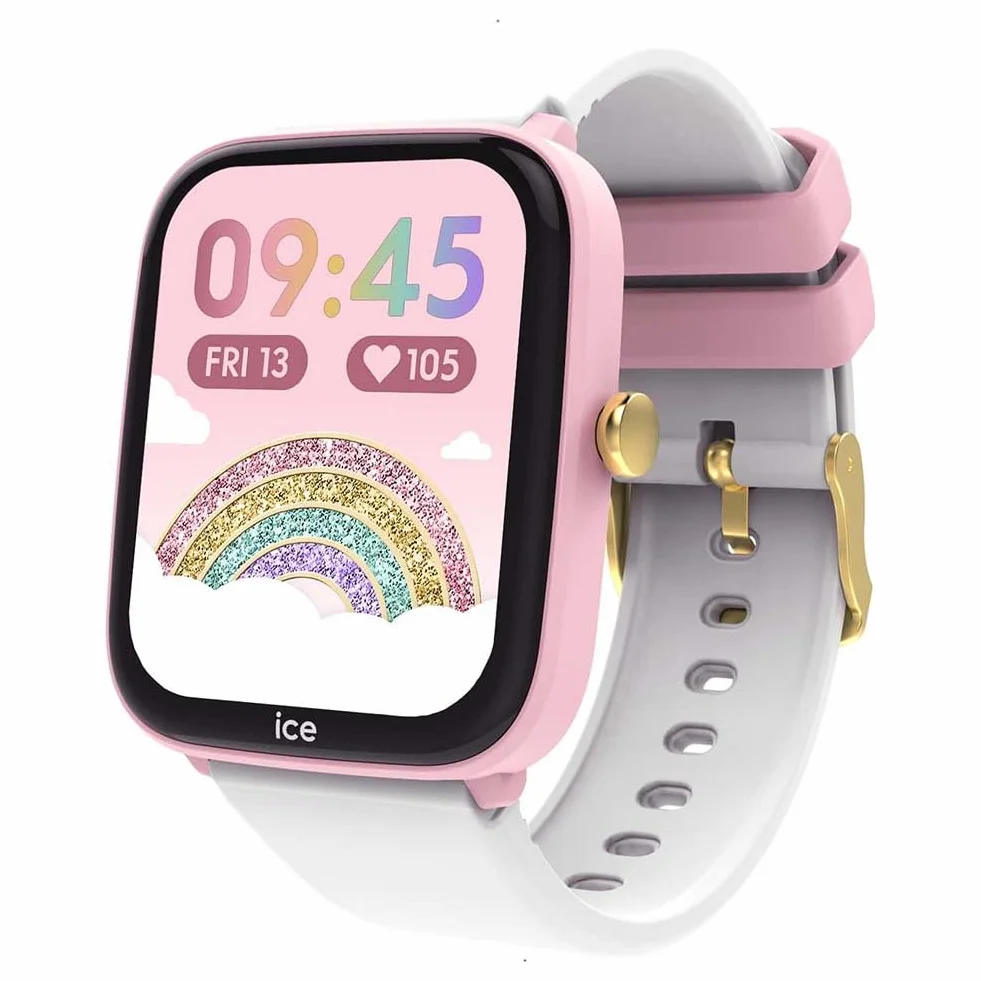 Ice-Watch - ICE smart junior 2.0 Pink White - różowy zegarek dla dzieci z białym silikonowym paskiem (1,75 cala)